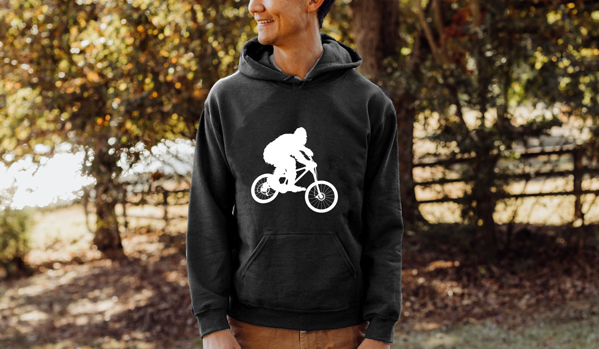 Sasquatch Mountain Biking Hooded Sweatshirt