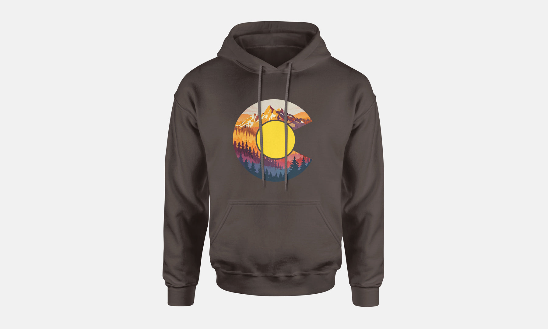 Colorado Flag Mountain Hooded Sweatshirt