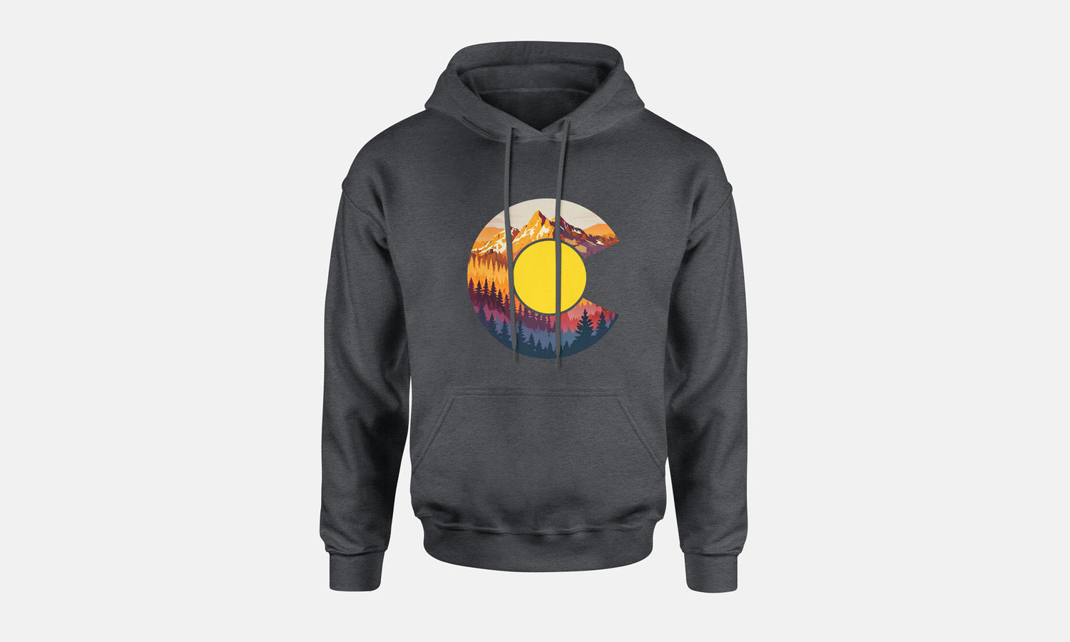 Colorado Flag Mountain Hooded Sweatshirt