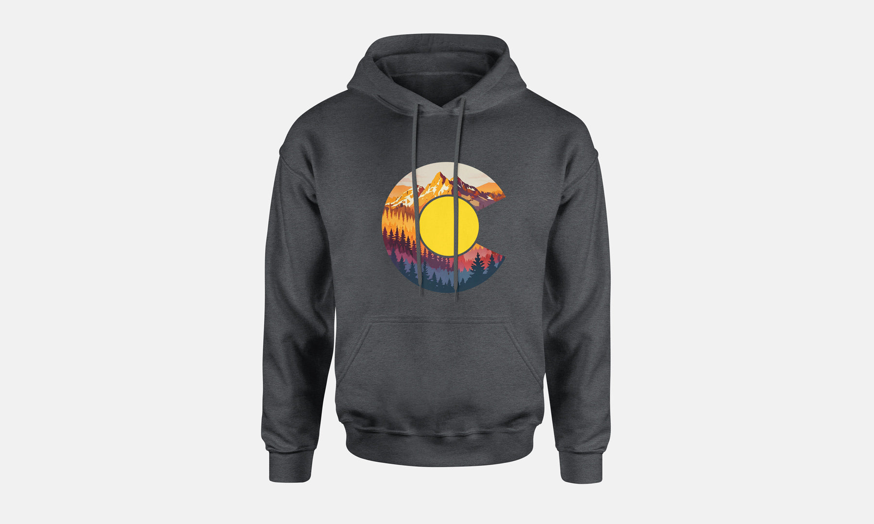 Colorado Flag Mountain Hooded Sweatshirt