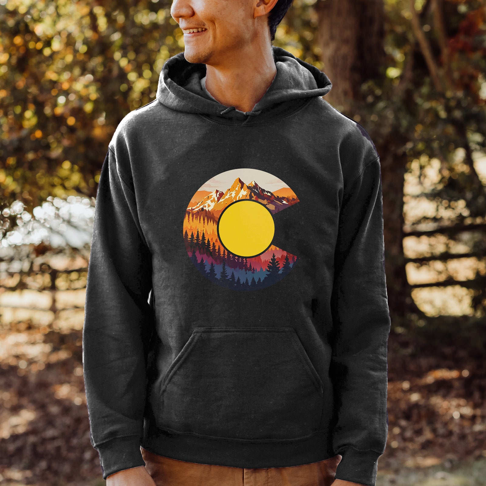 Colorado Flag Mountain Hooded Sweatshirt