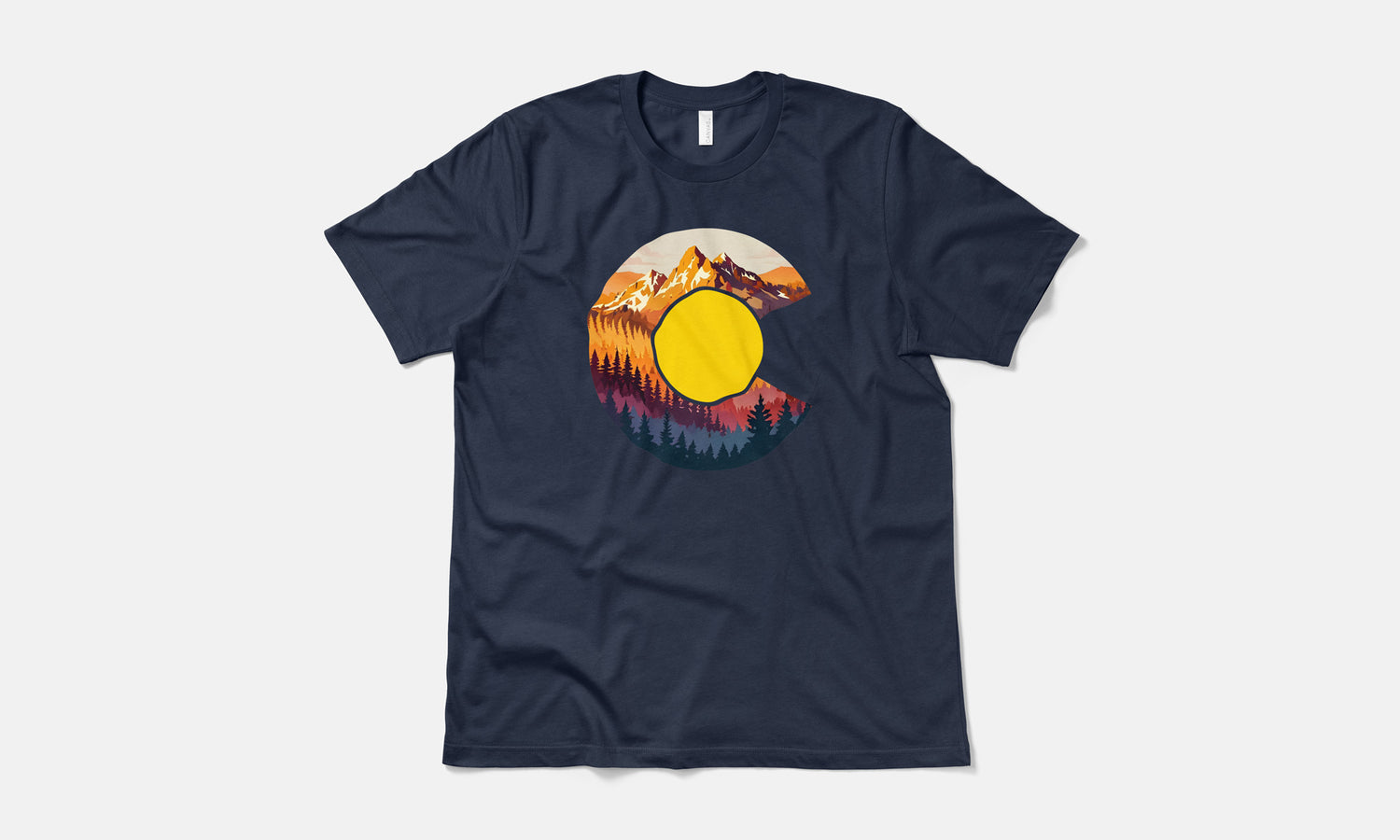 Colorado Flag Mountain T Shirt