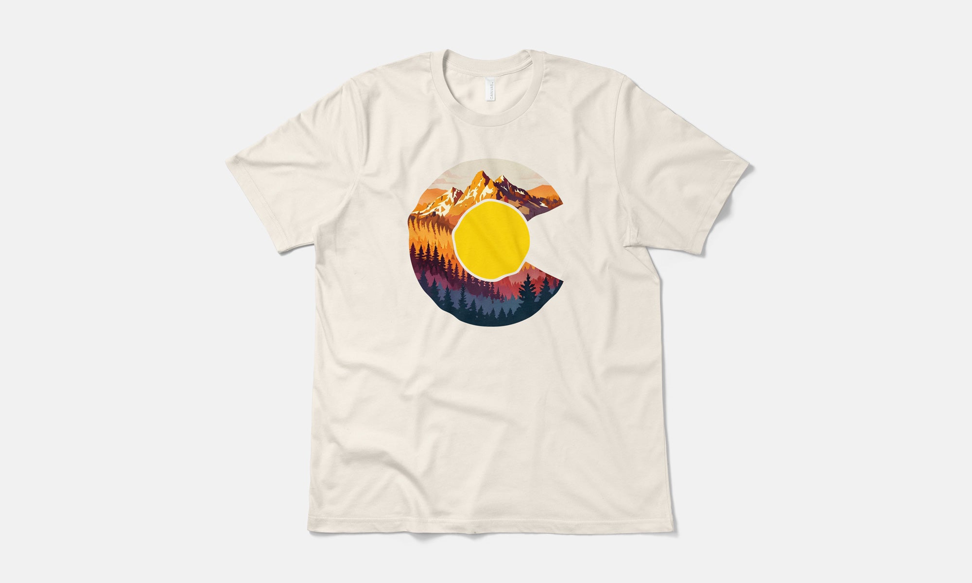 Colorado Flag Mountain T Shirt