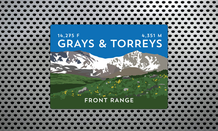 Grays &amp; Torreys Colorado 14er Magnet