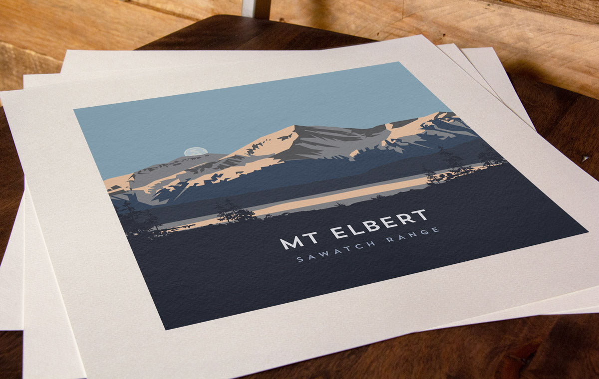 Mount Elbert Colorado 14er Art Print