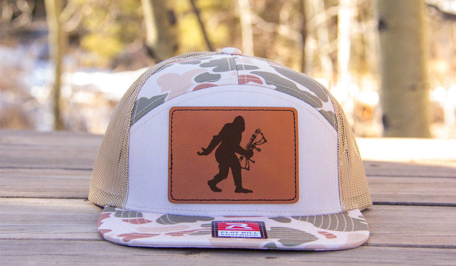 Sasquatch Bow Hunting Camouflage Hat Richardson 168 Harvest Duck Camo