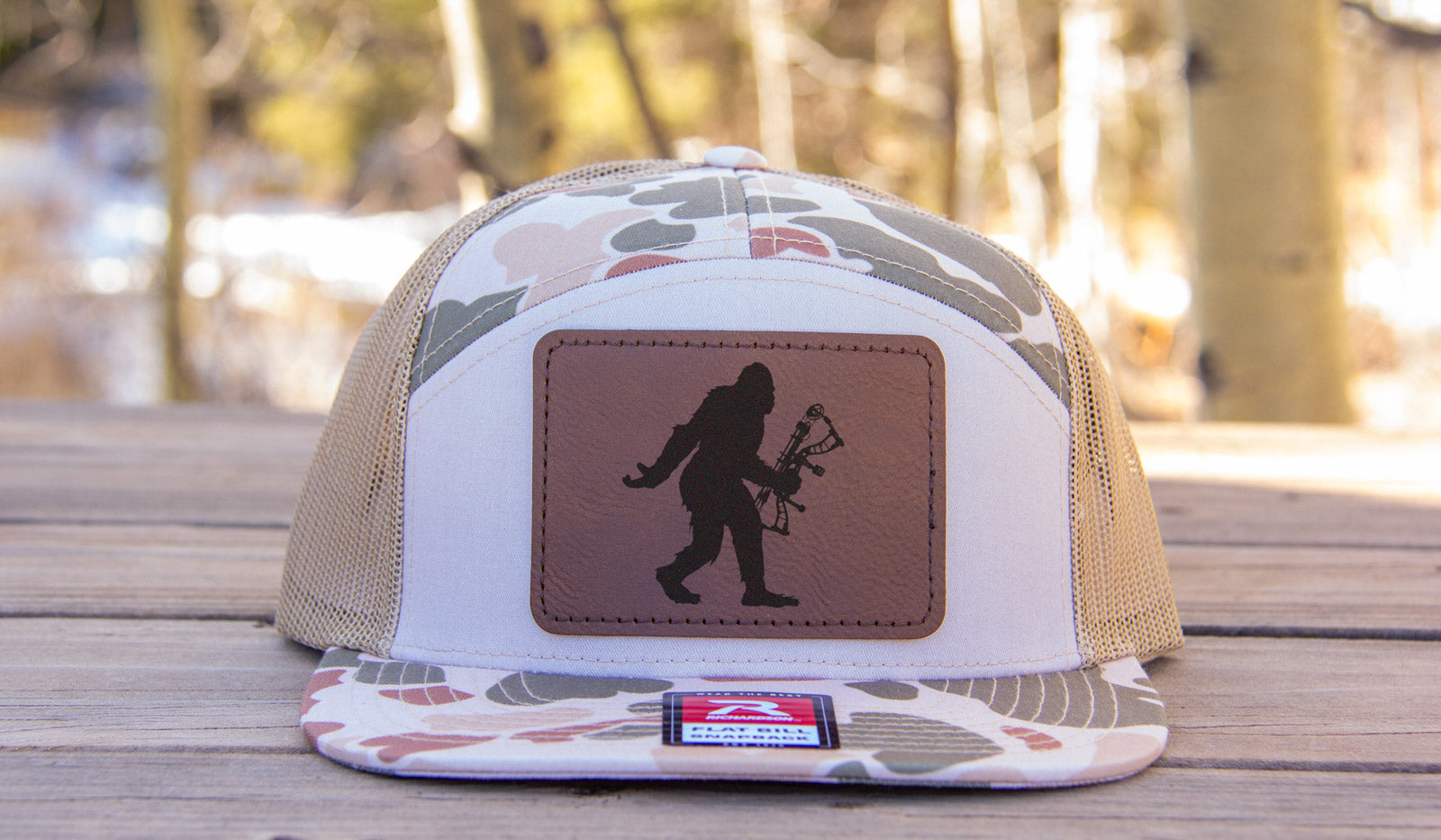 Sasquatch Bow Hunting Camouflage Hat Richardson 168 Harvest Duck Camo