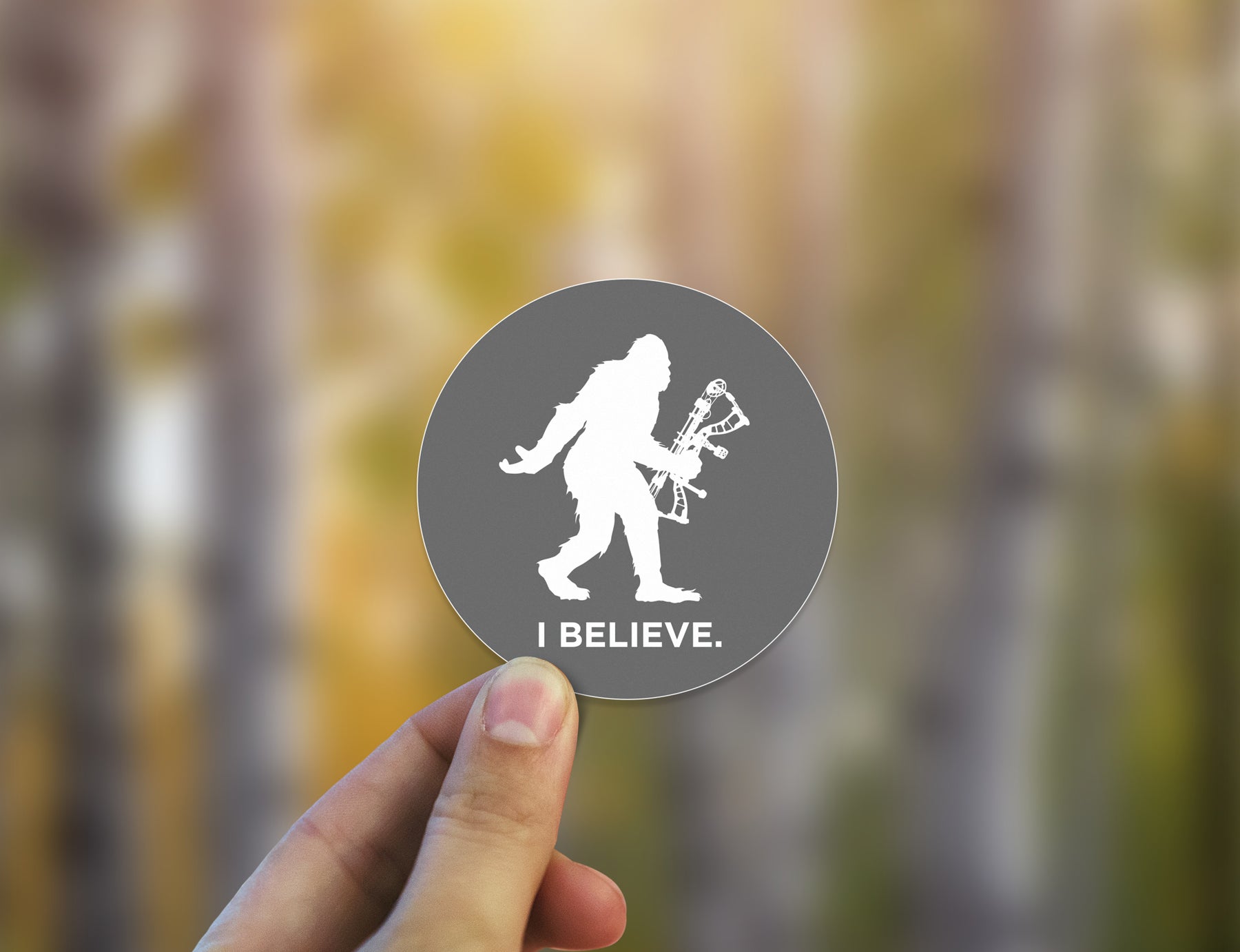 Sasquatch Bow Hunting Sticker
