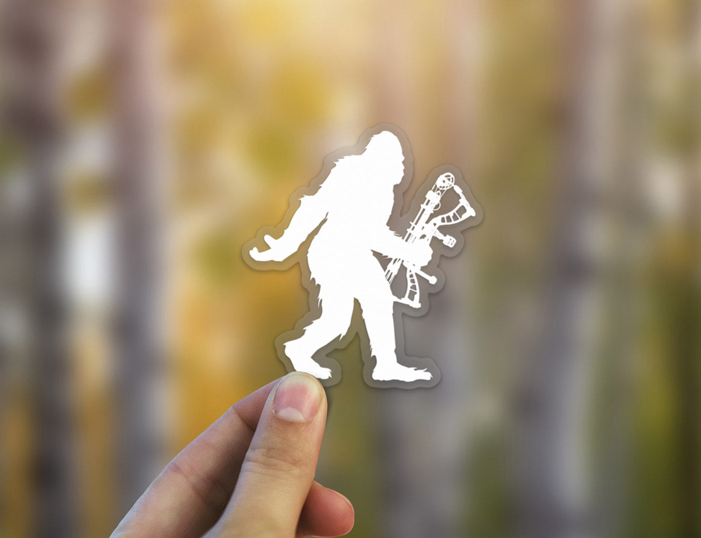 thumbnail image 2 of Bigfoot Turkey Hunting Decal Sticker - Premium Outdoor Vinyl Sasquatch Box Call Design 2 of 10
