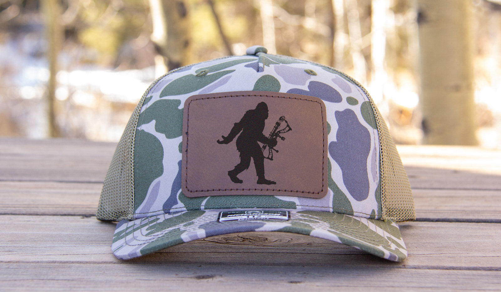 Sasquatch Bow Hunting Camouflage Hat Richardson 112 Marsh Duck Camo