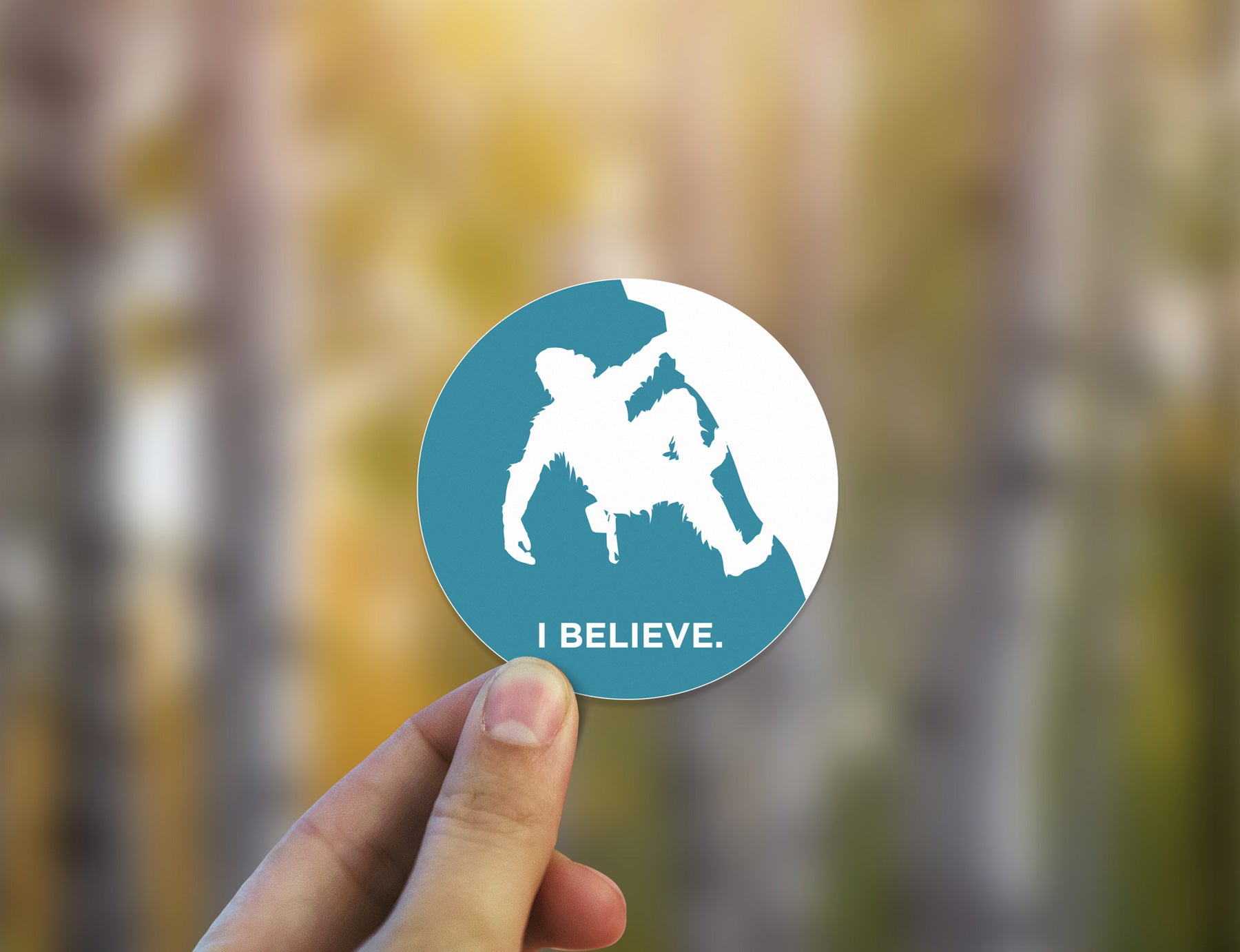 Sasquatch I Believe Rock Climbing Sticker