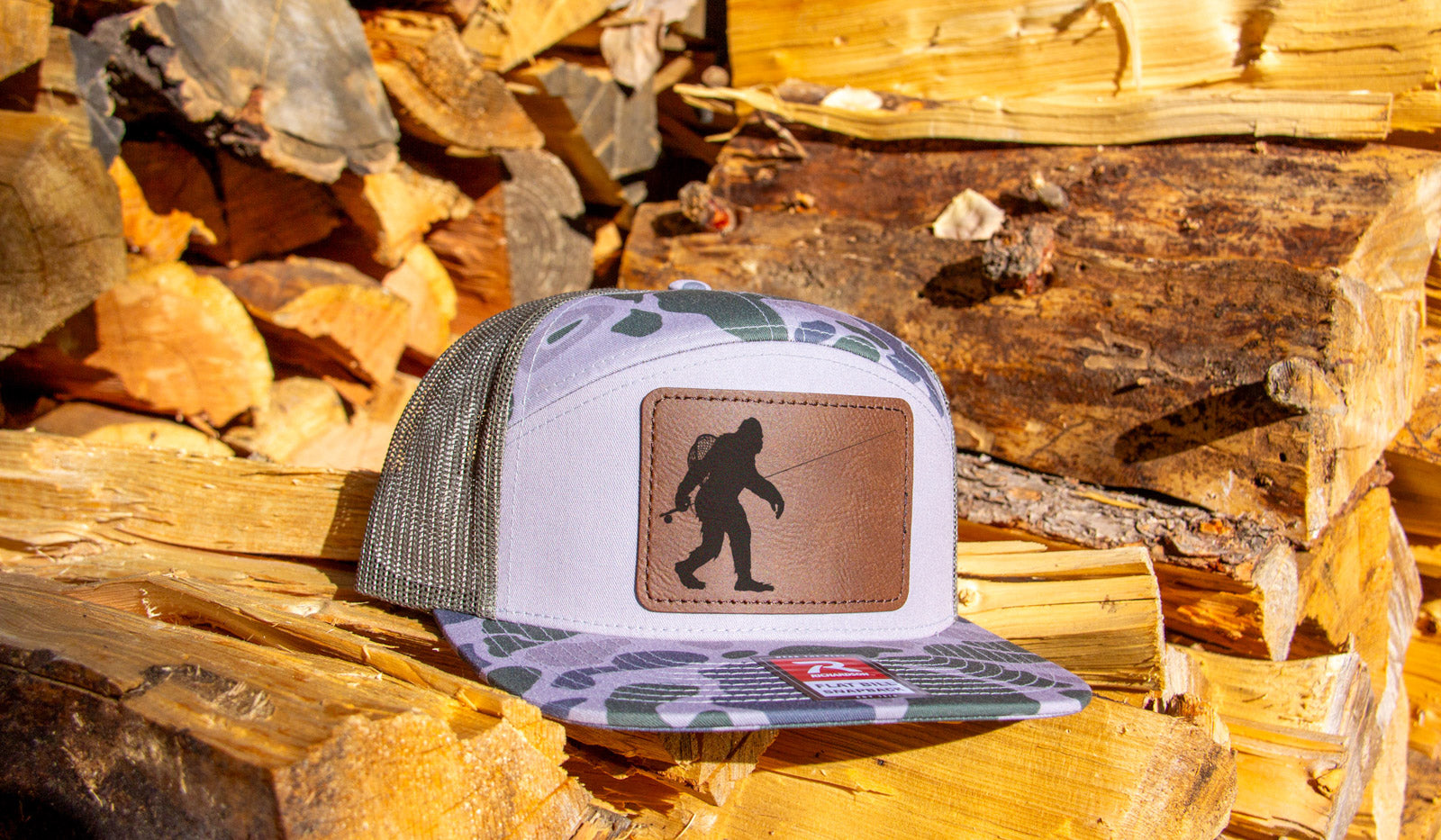 Bigfoot Fly Fishing Camouflage Hat Richardson 168 Marsh Duck Camo
