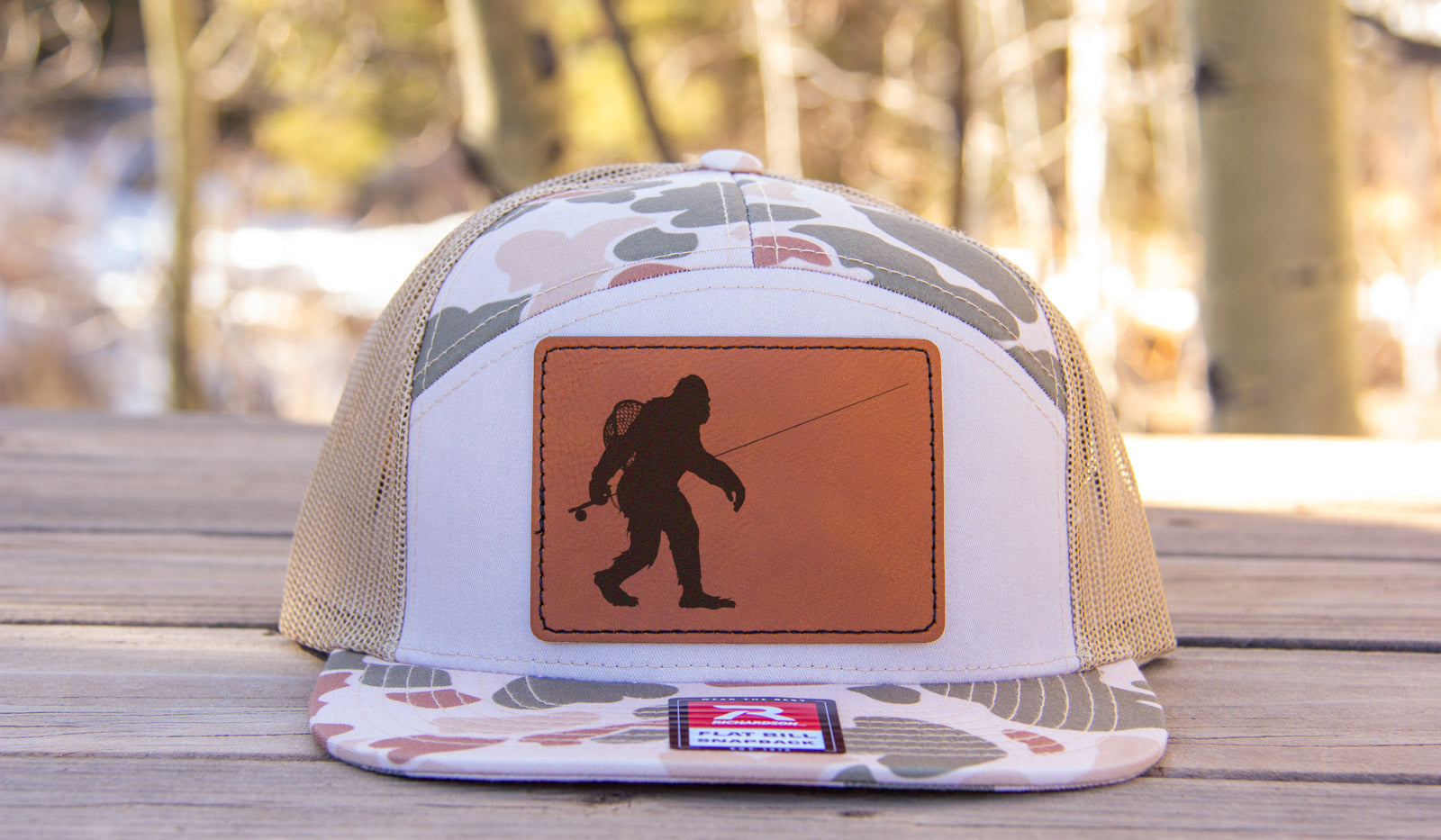Sasquatch Fly Fishing Camouflage Hat Richardson 168 Harvest Duck Camo