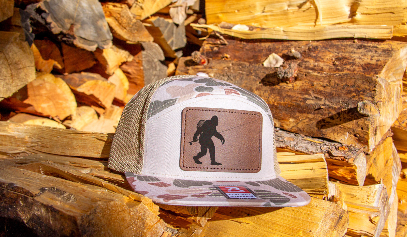 Bigfoot Fly Fishing Camouflage Hat Richardson 168 Harvest Duck Camo
