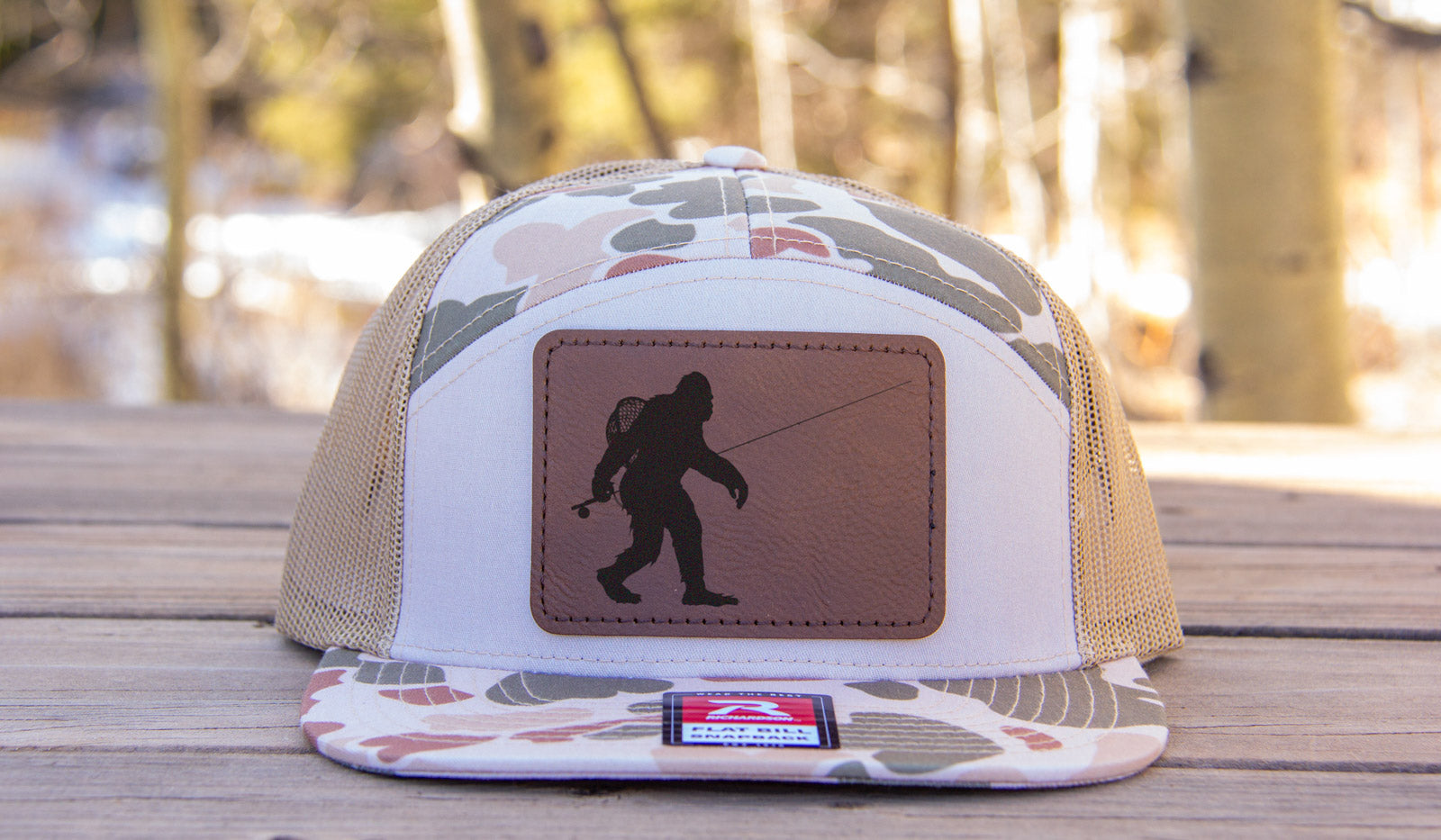 Sasquatch Fly Fishing Camouflage Hat Richardson 168 Harvest Duck Camo