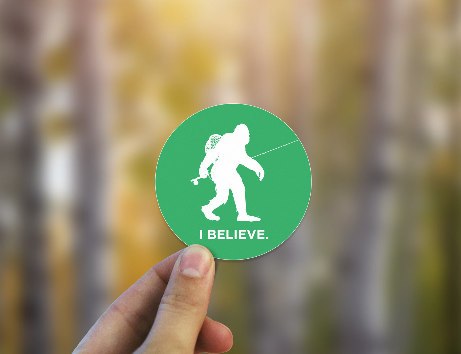 Sasquatch I Believe Fly Fishing Sticker