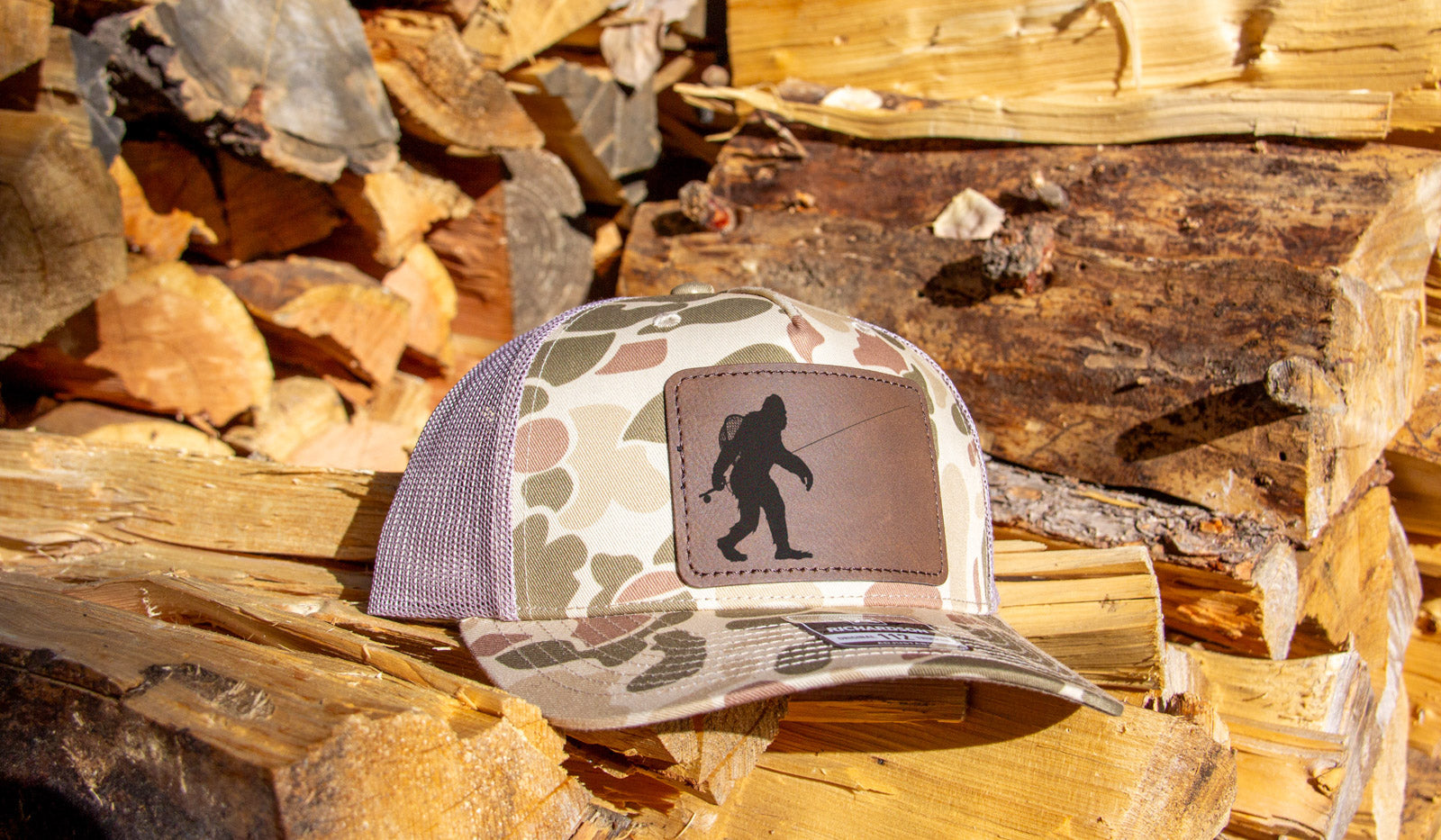 Bigfoot Fly Fishing Camouflage Hat Richardson 112 Harvest Duck Camo
