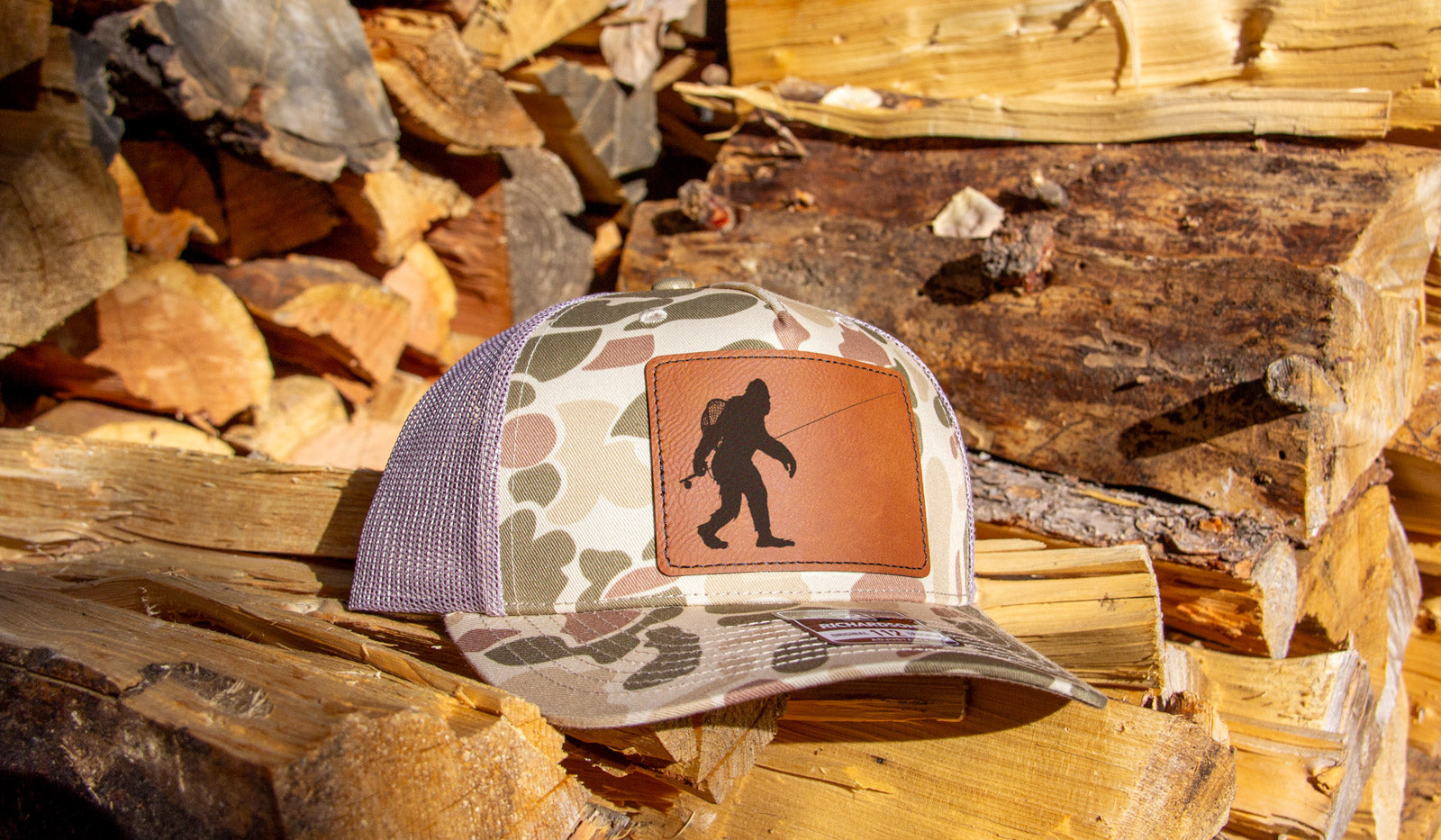 Bigfoot Fly Fishing Camouflage Hat Richardson 112 Harvest Duck Camo