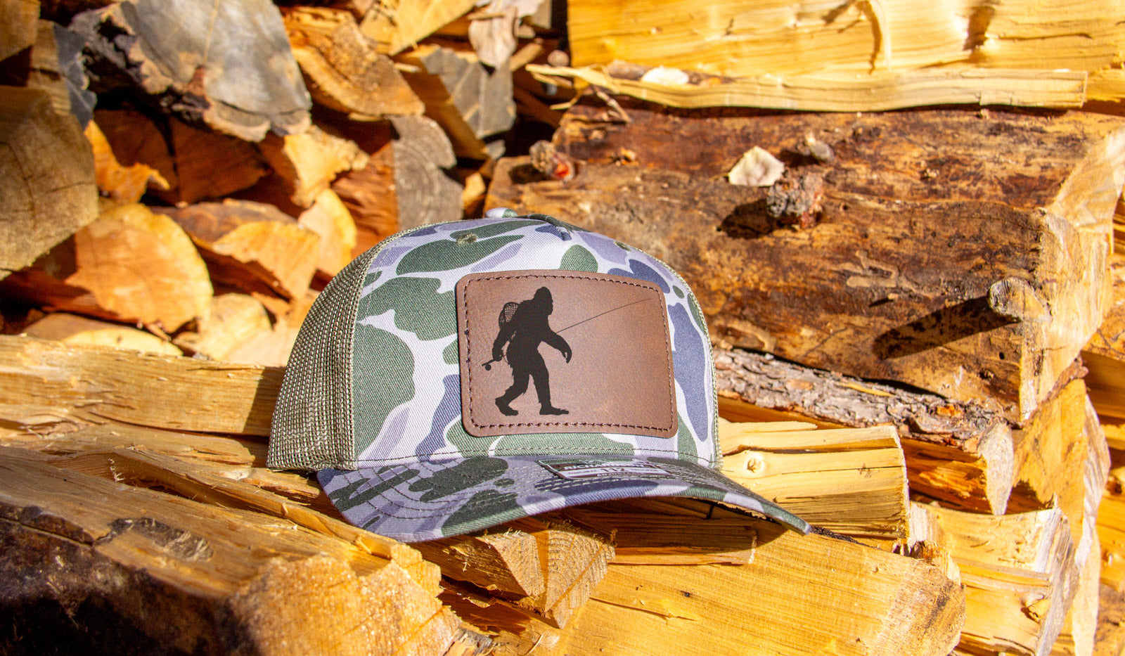Bigfoot Fly Fishing Camouflage Hat Richardson 112 Marsh Duck Camo