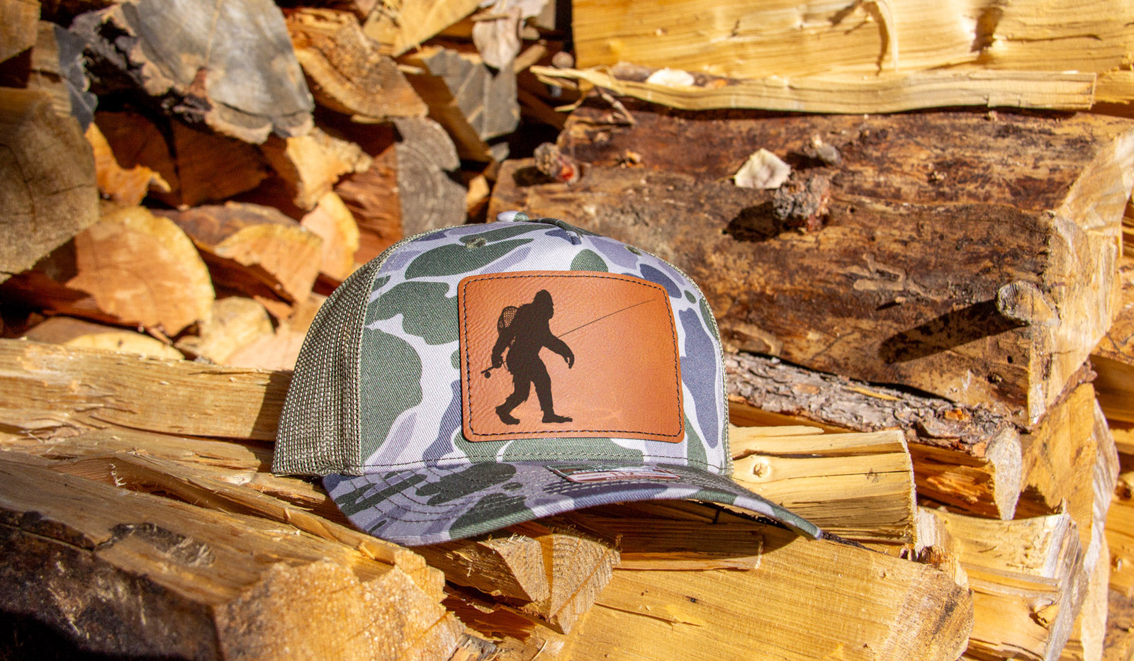 Bigfoot Fly Fishing Camouflage Hat Richardson 112 Marsh Duck Camo