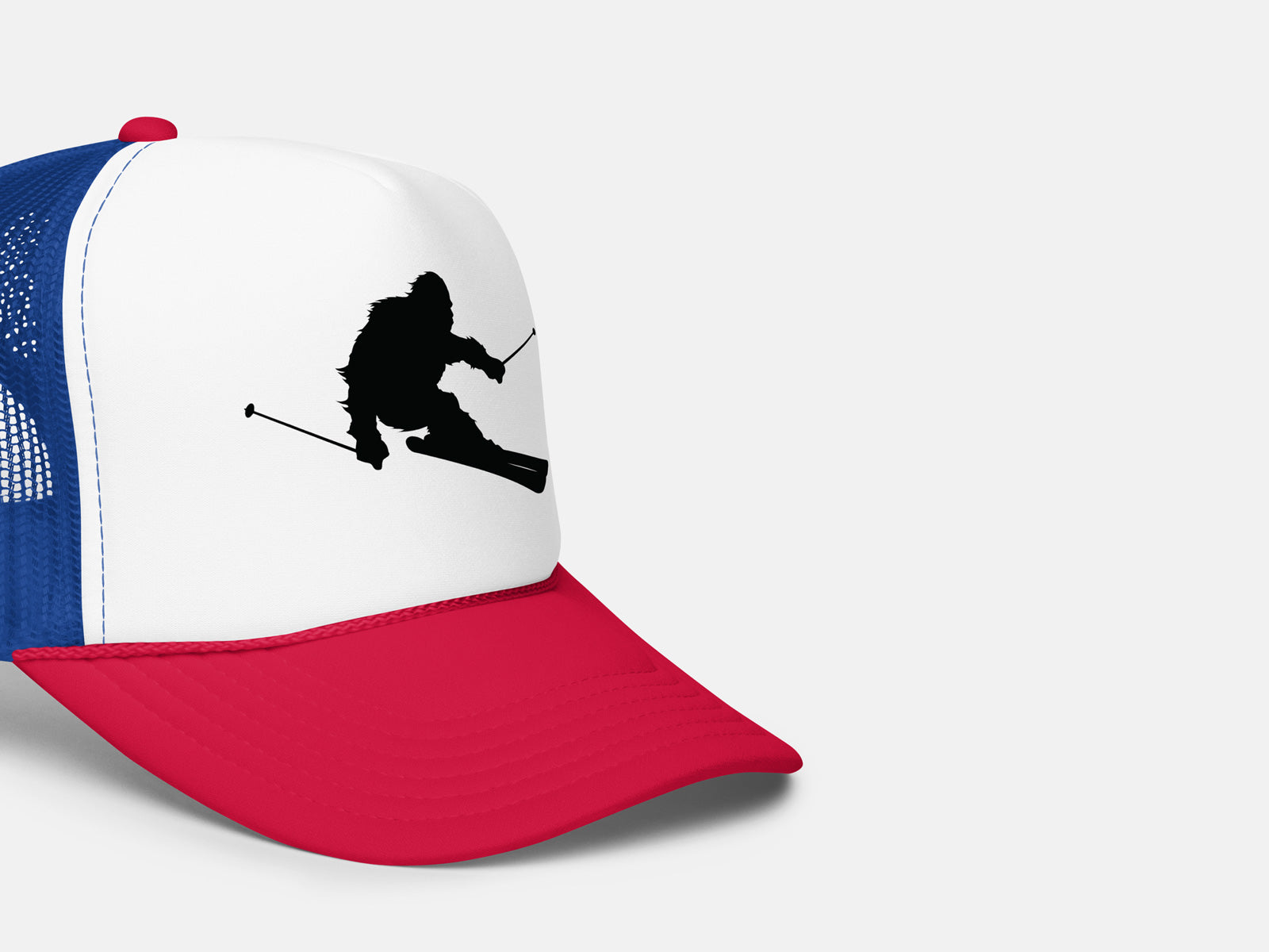 Sasquatch Skiing Trucker Hat