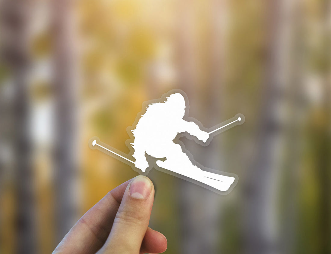 Sasquatch Skiing Sticker