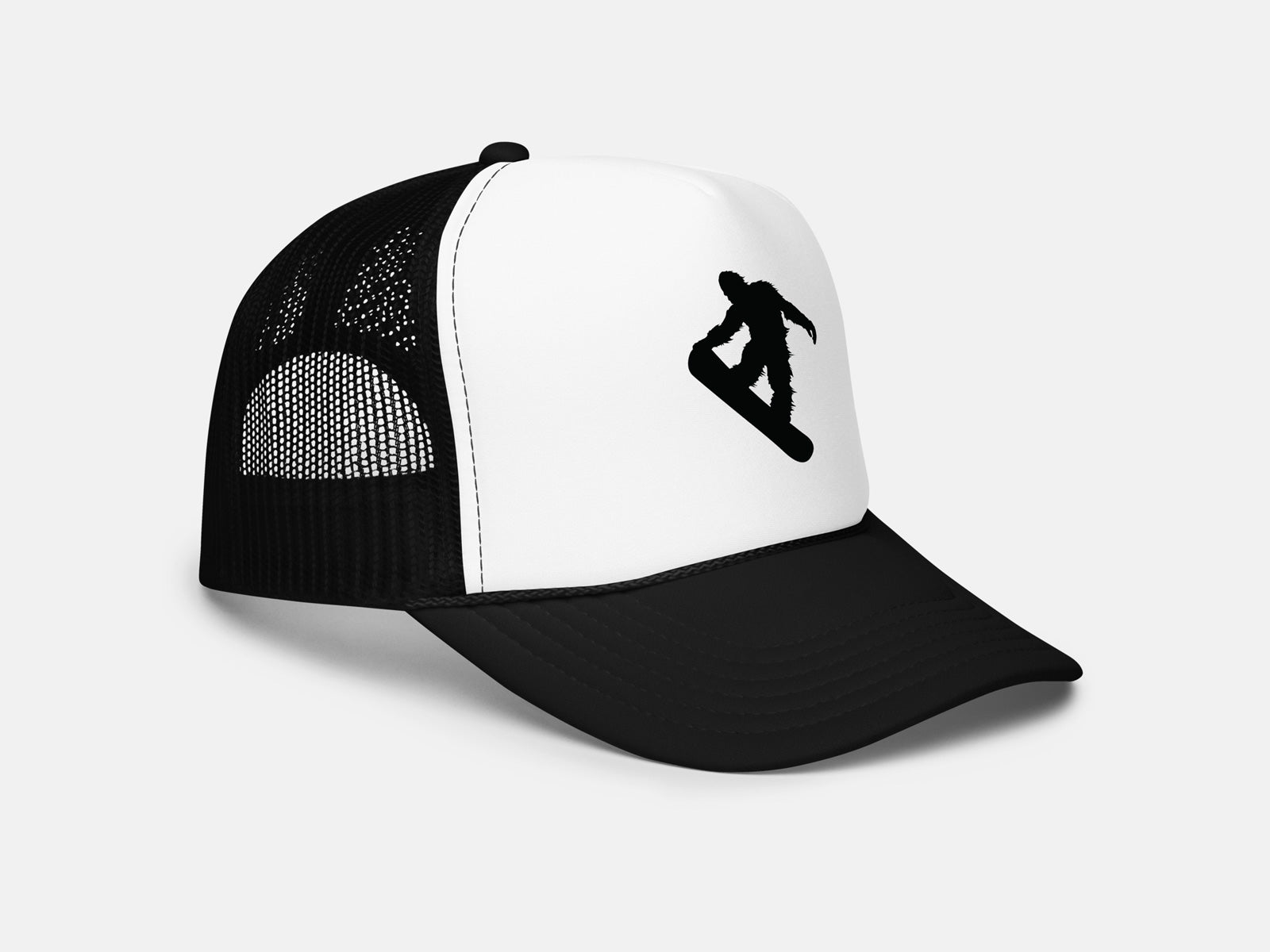 Sasquatch Snowboard Trucker Hat