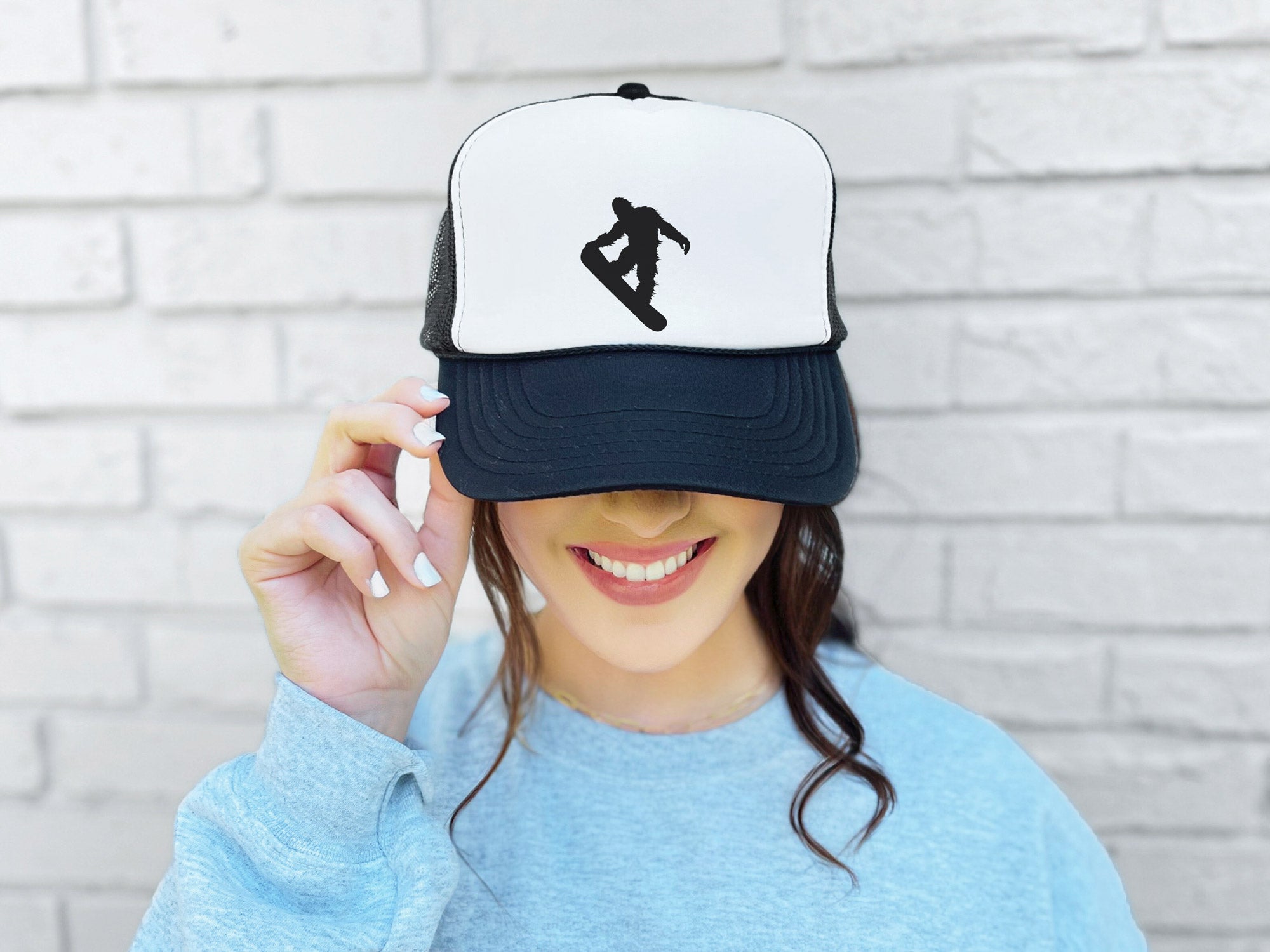Sasquatch Snowboard Trucker Hat