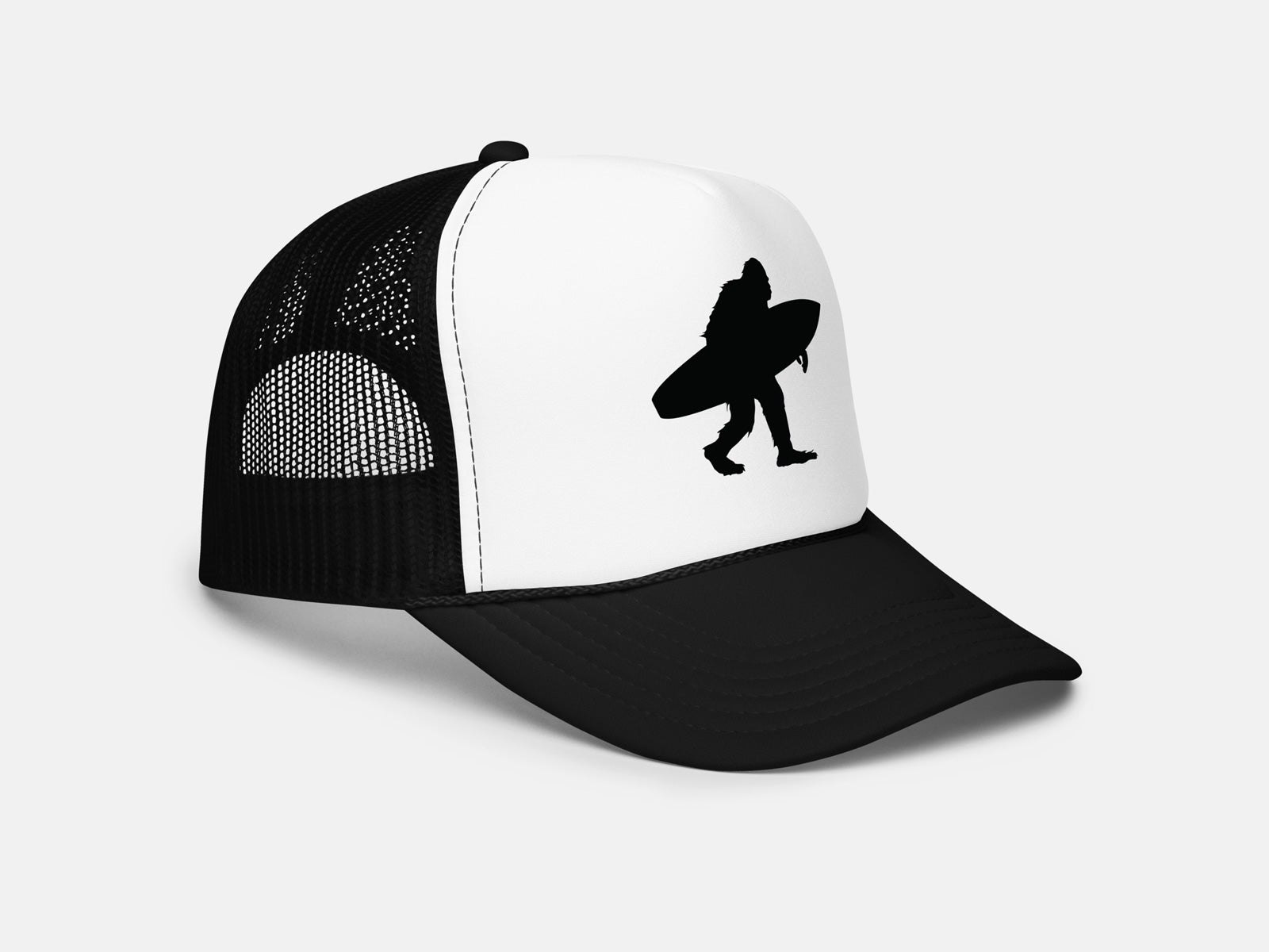 Sasquatch Surfing Trucker Hat