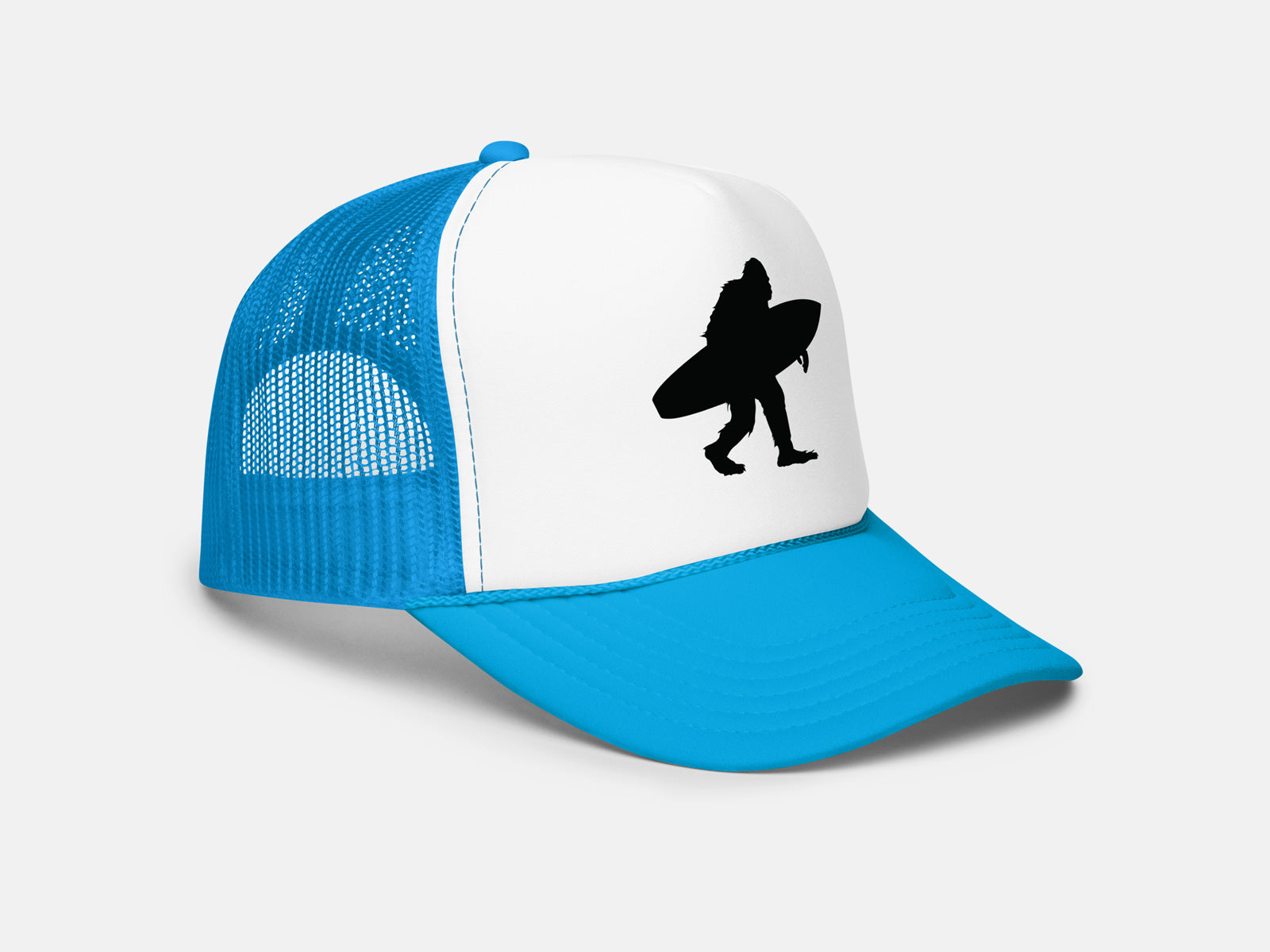 Sasquatch Surfing Trucker Hat
