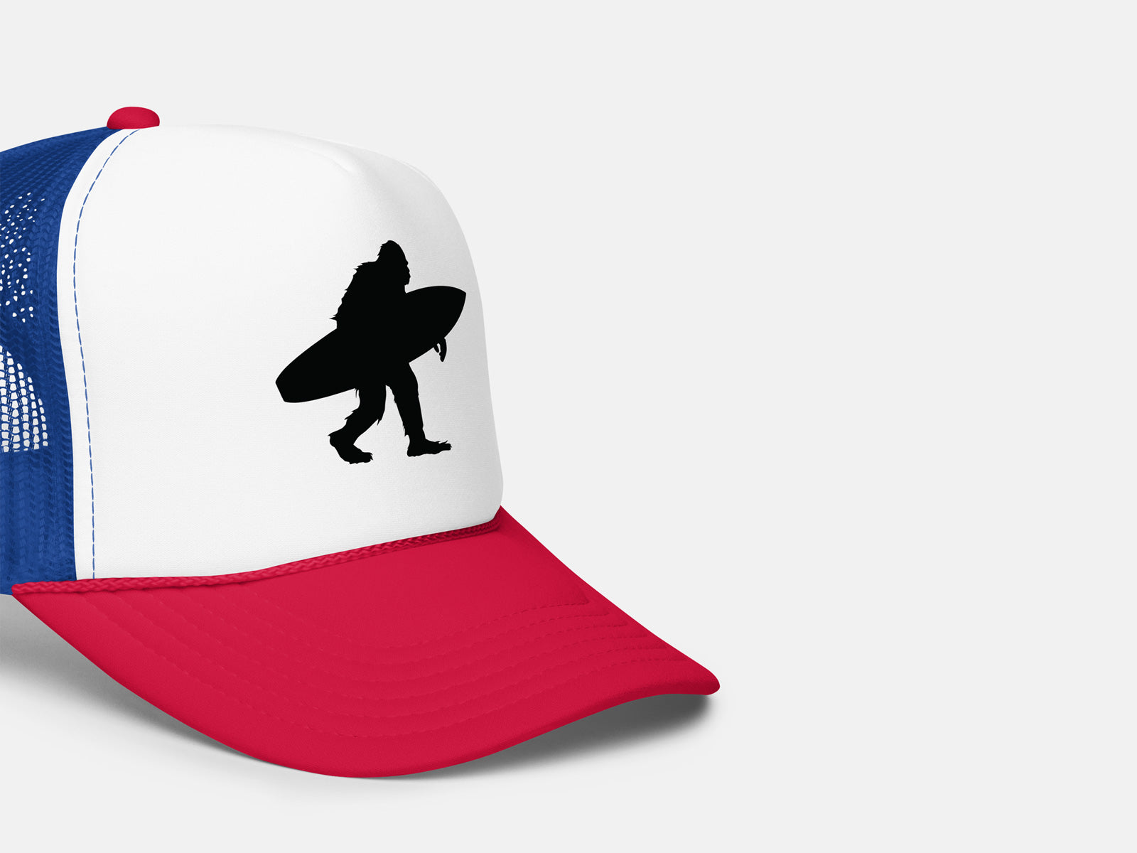Sasquatch Surfing Trucker Hat