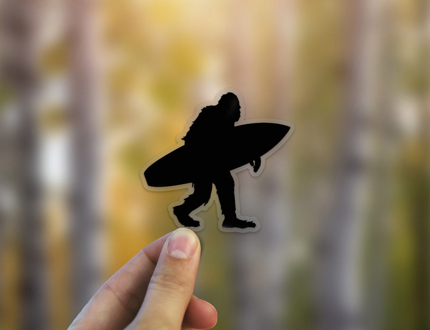 Sasquatch Surfing Sticker