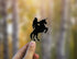 Sasquatch Riding a Unicorn Sticker