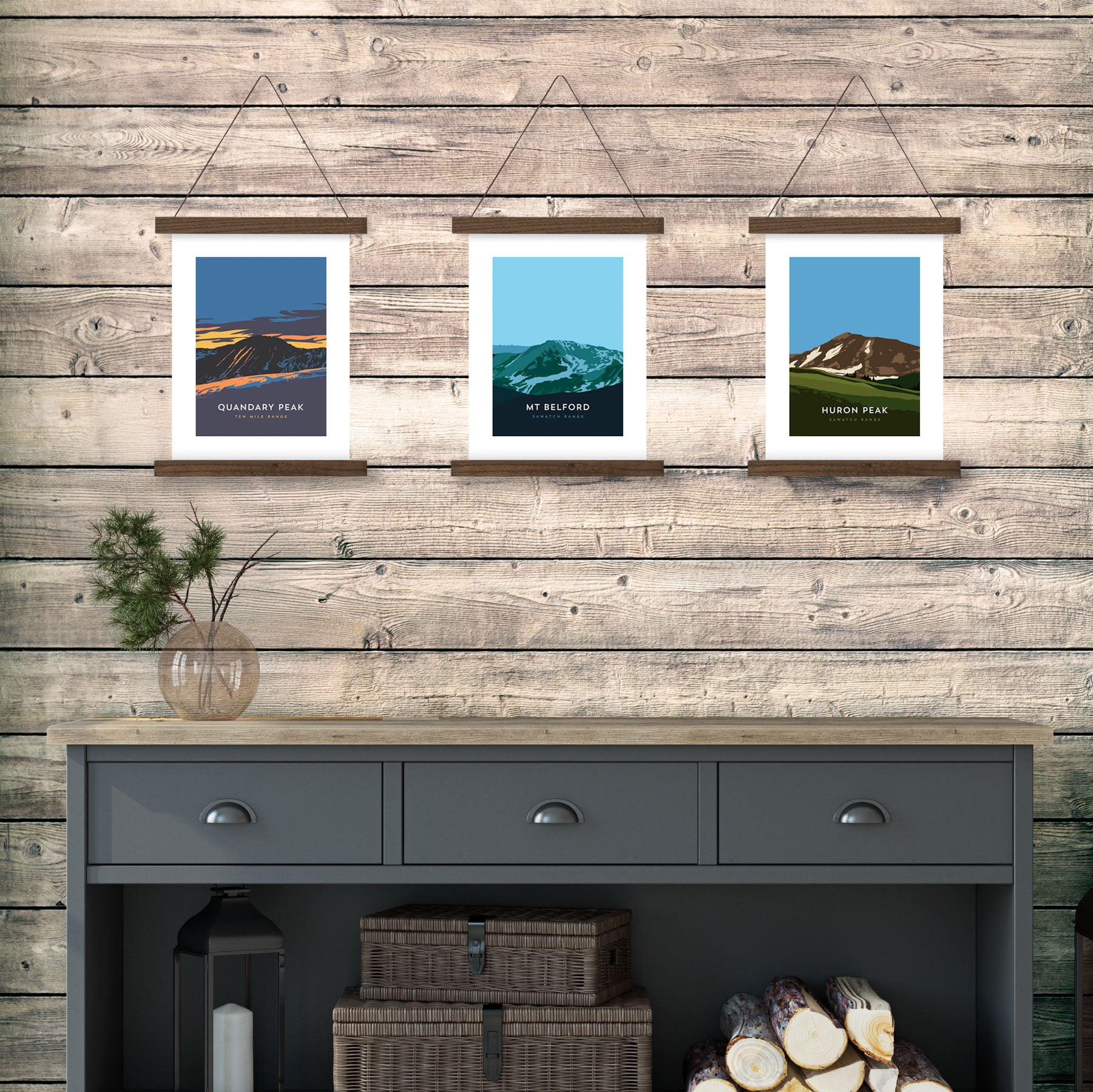 Mount Belford Colorado 14er Hanger Frame Poster