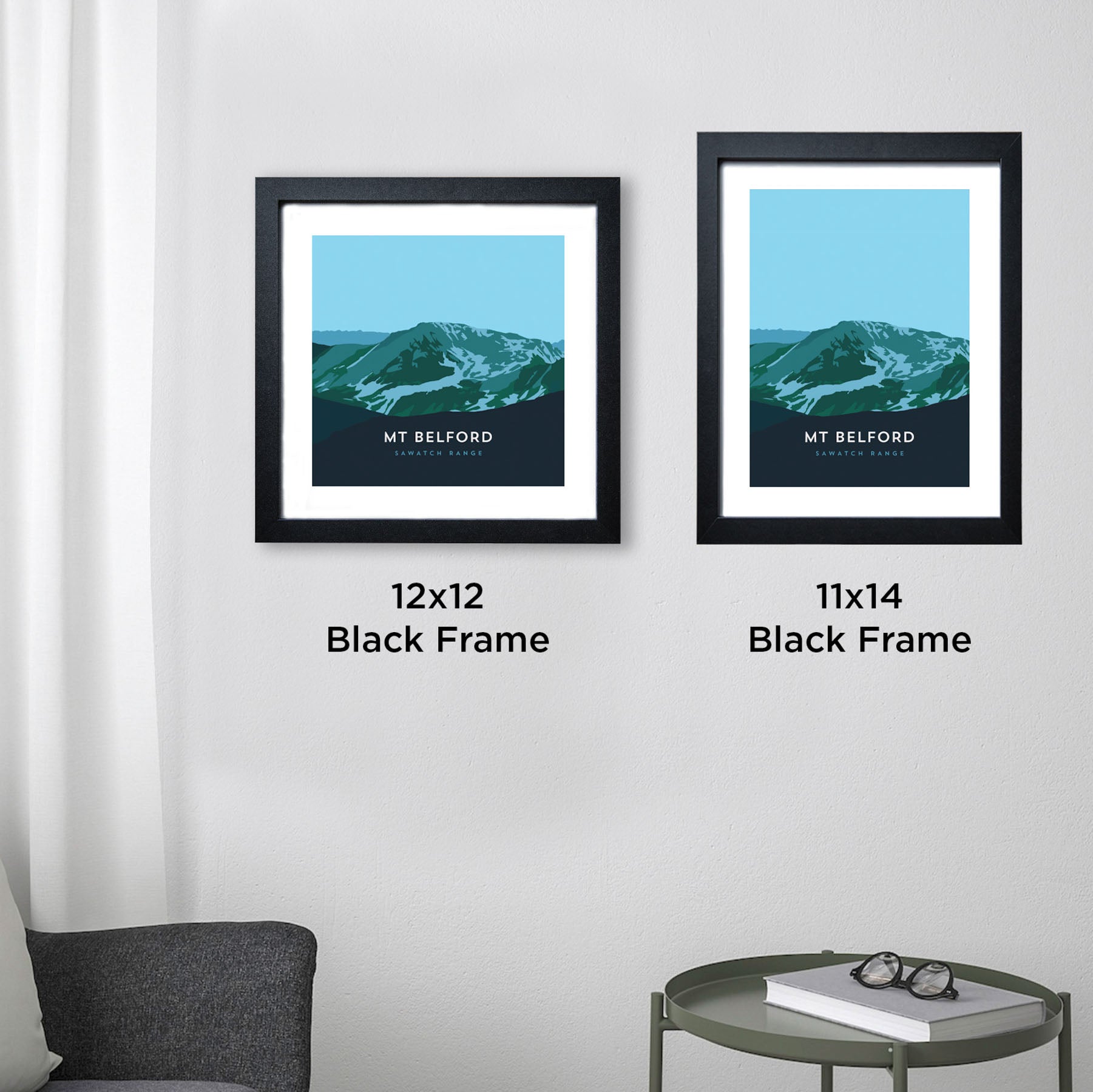 Mount Belford Colorado 14er Framed Poster