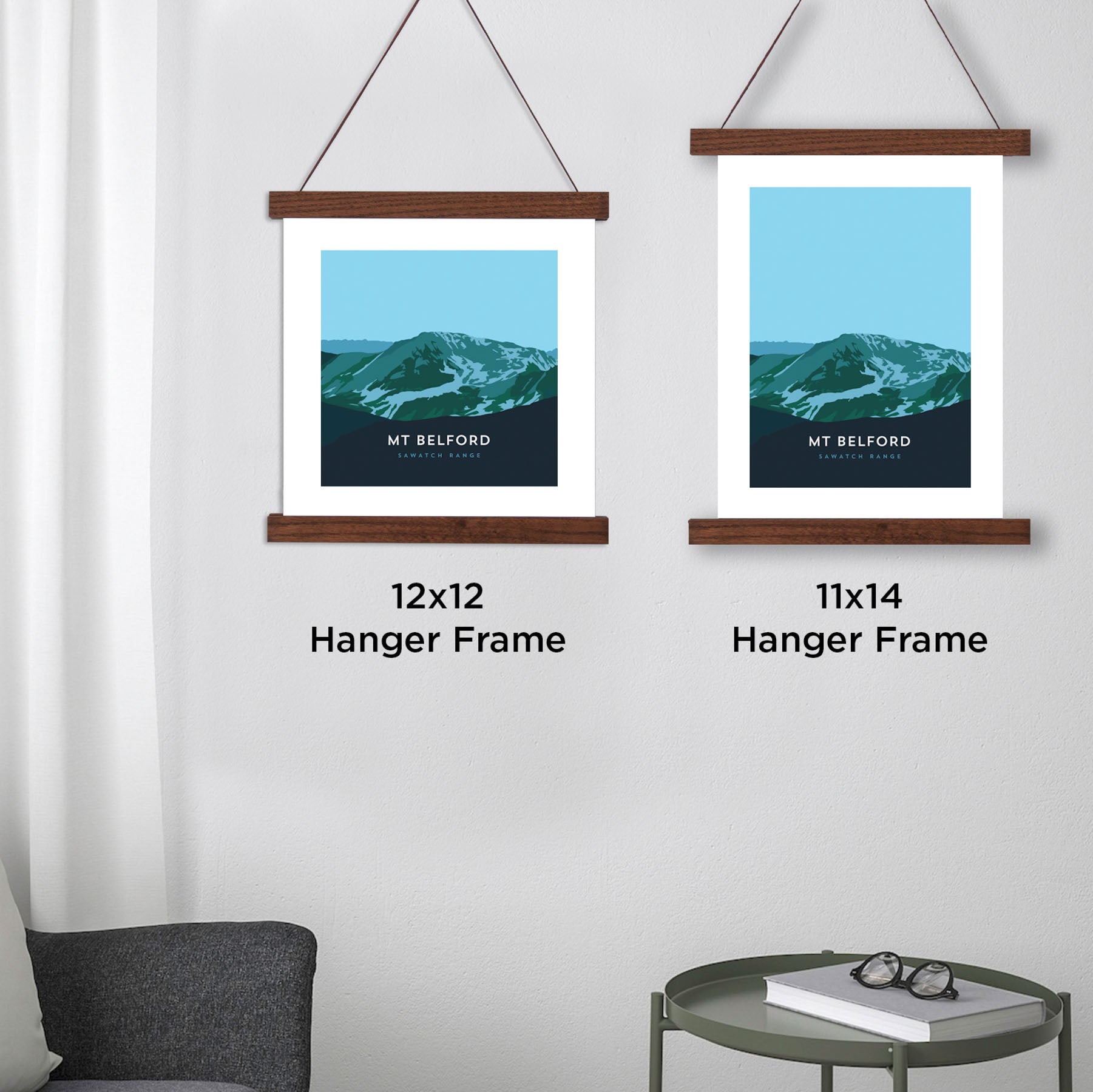 Mount Belford Colorado 14er Hanger Frame Poster