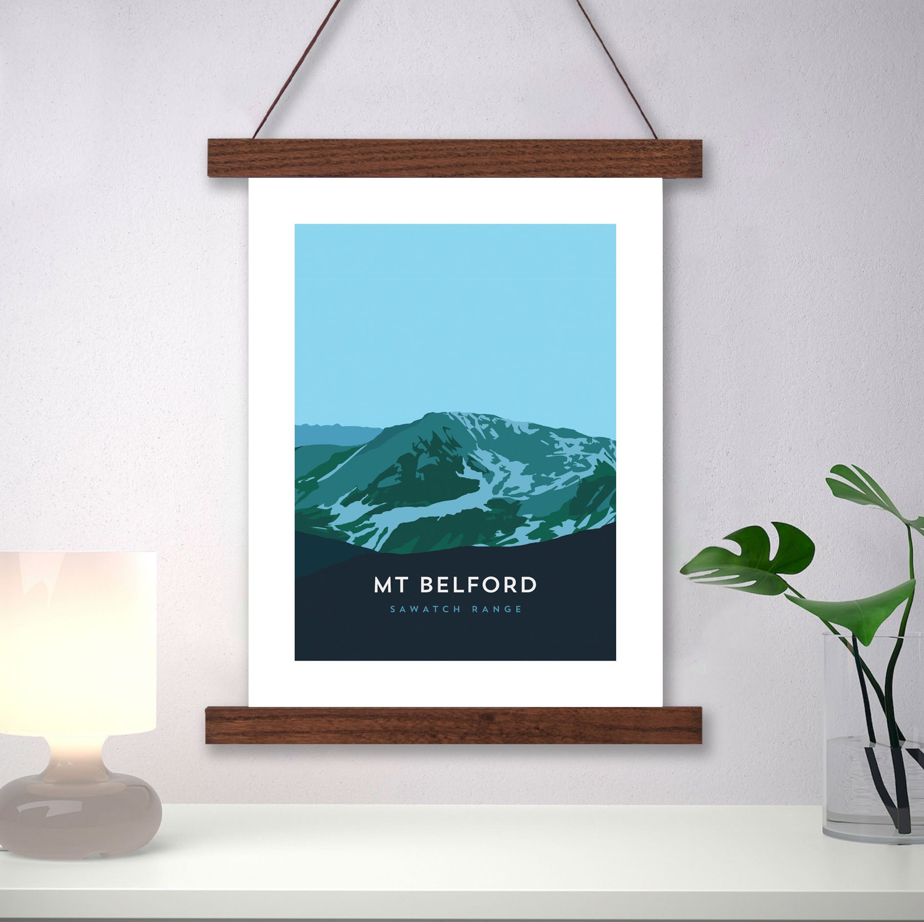 Mount Belford Colorado 14er Hanger Frame Poster