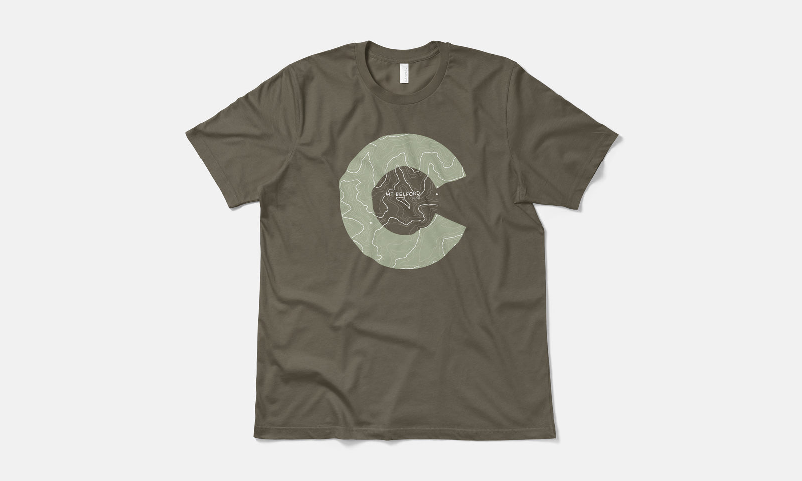 Mount Belford Topo 14er Shirt