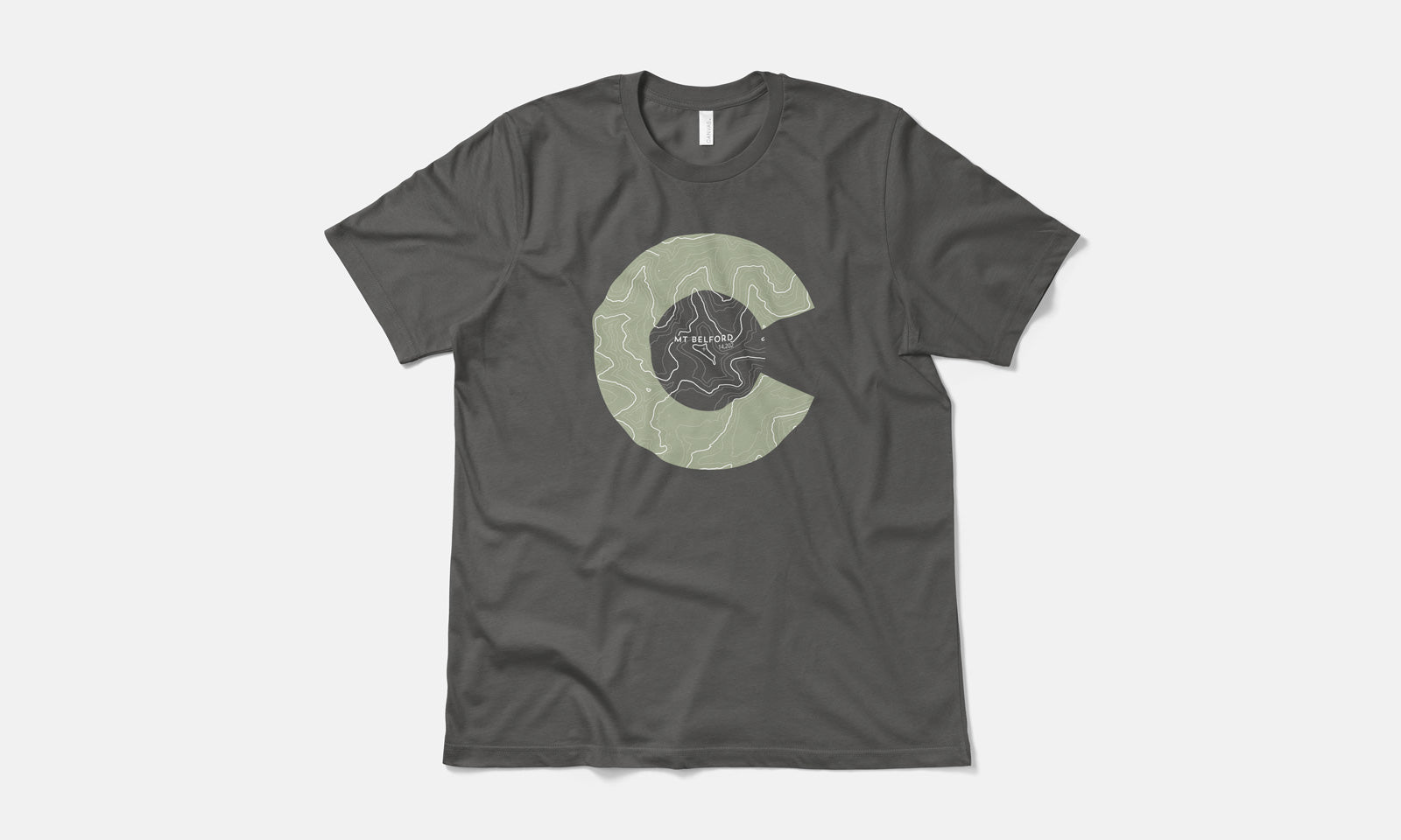 Mount Belford Topo 14er Shirt