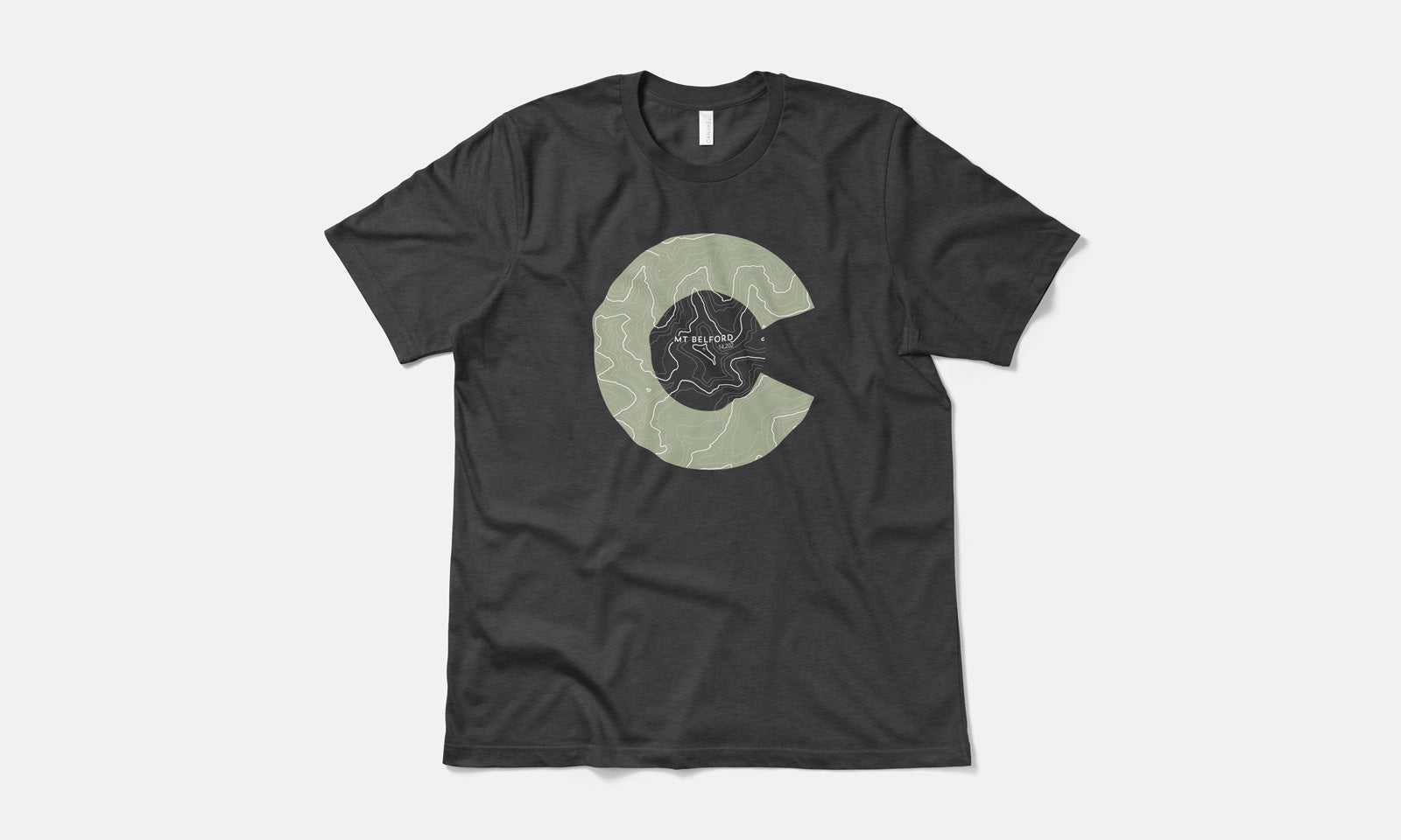 Mount Belford Topo 14er Shirt