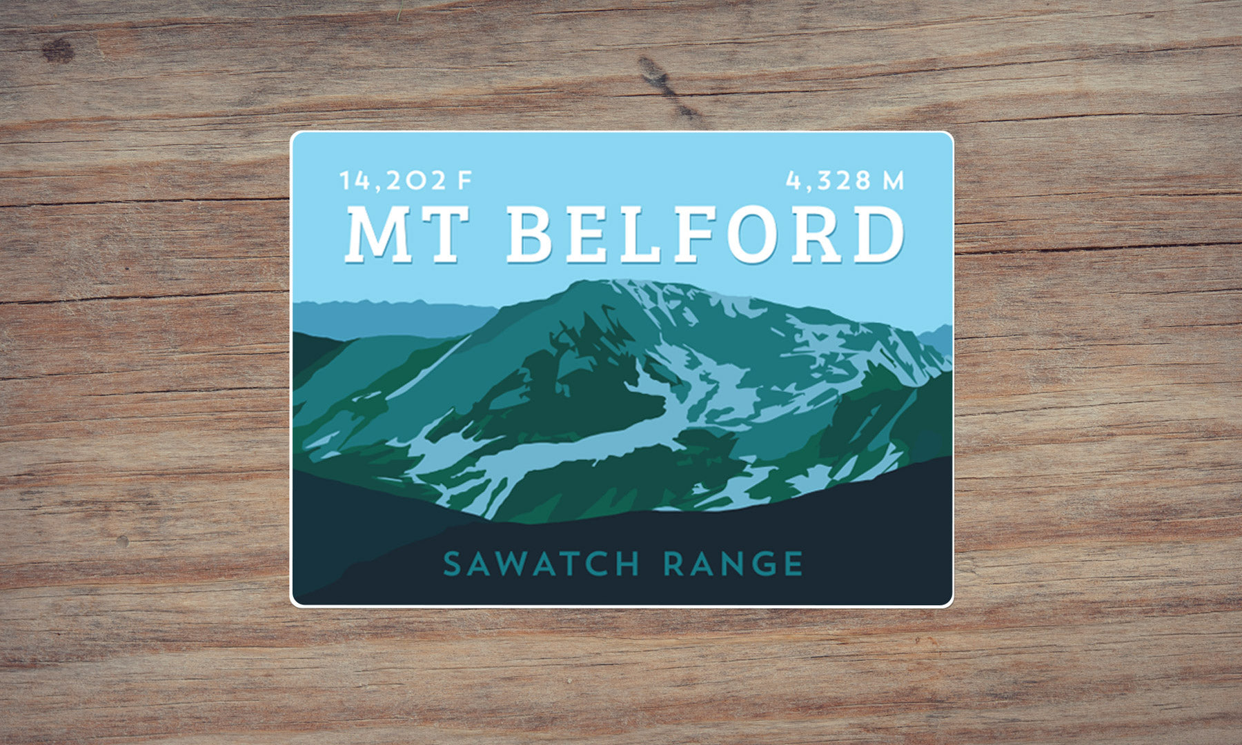 Mount Belford Colorado 14er Sticker