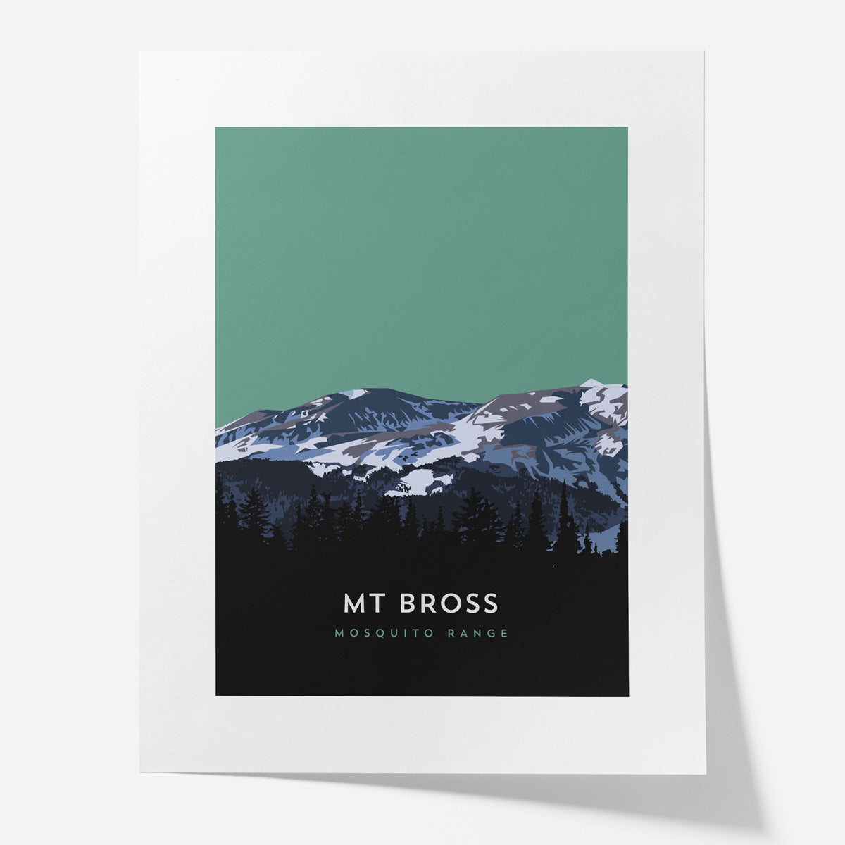 Mount Bross Colorado 14er Poster
