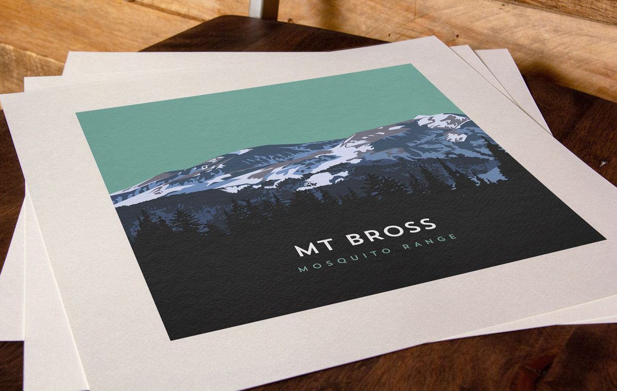 Mount Bross Colorado 14er Art Print