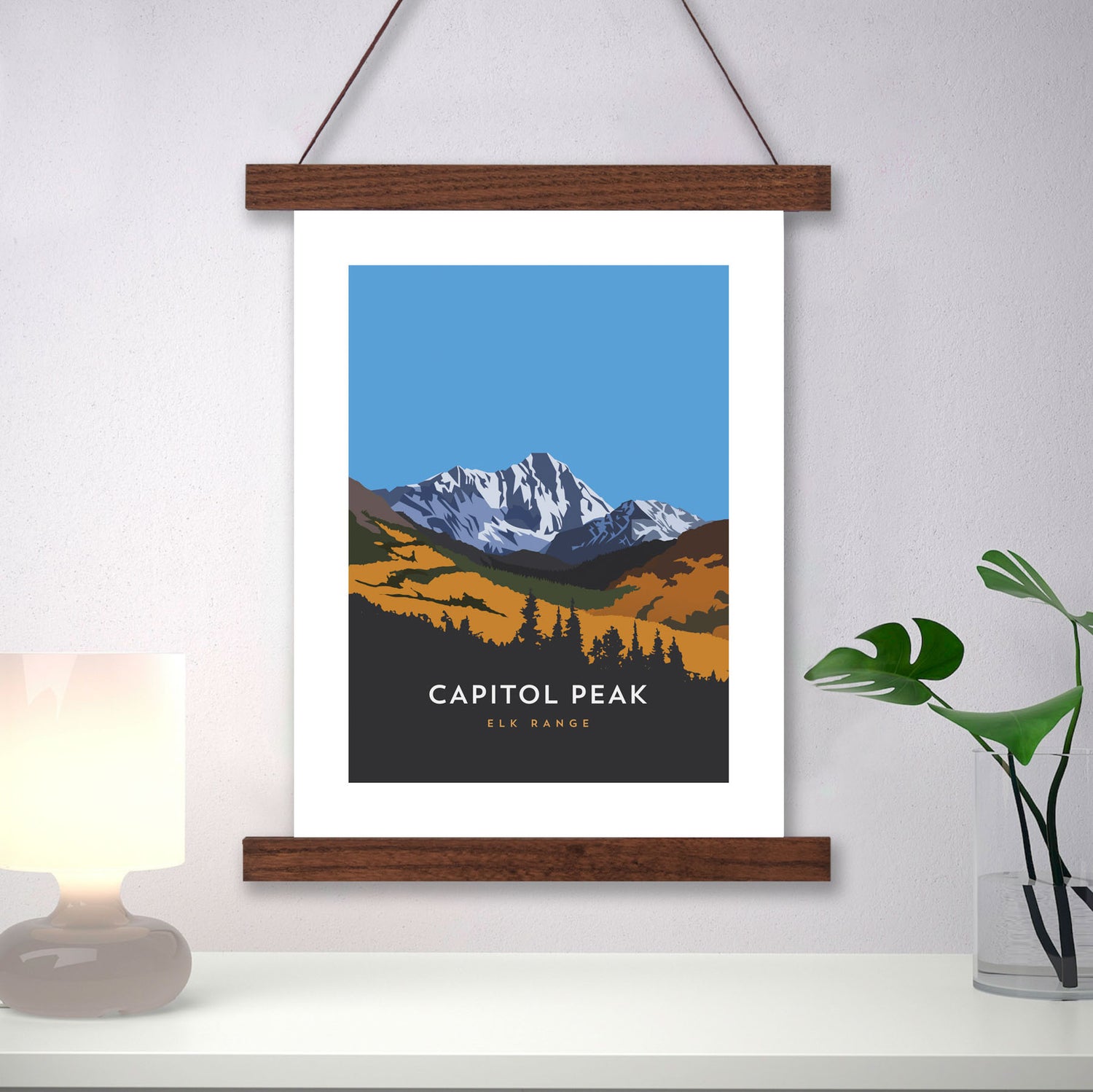 Capitol Peak Colorado 14er Hanger Frame Poster