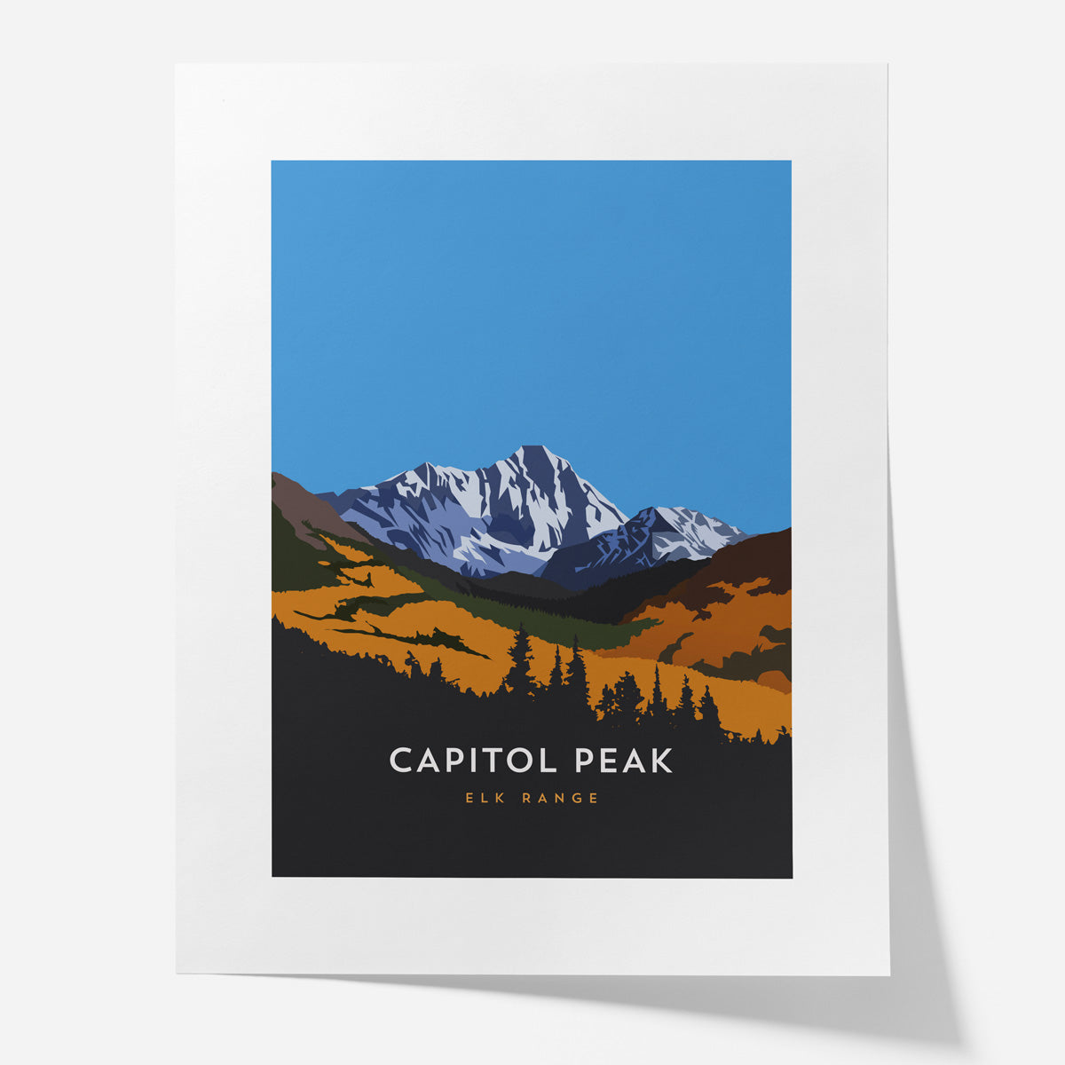 Capitol Peak Colorado 14er Poster