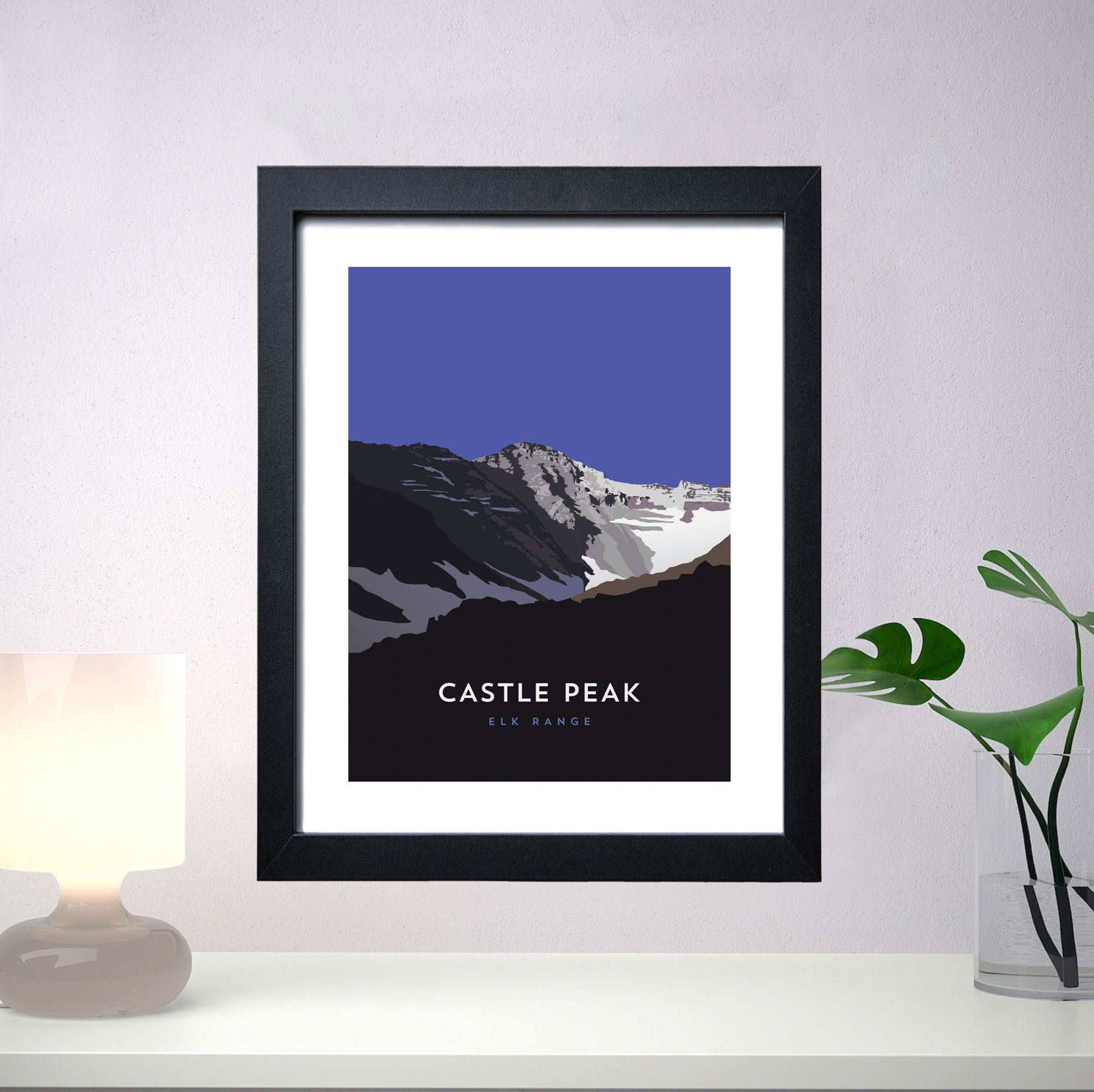 Castle Peak Colorado 14er Poster