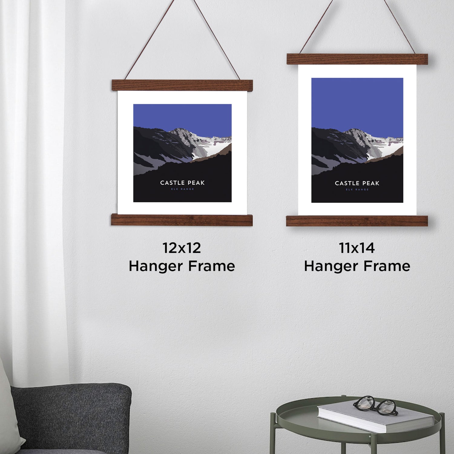 Castle Peak Colorado 14er Hanger Framed Poster