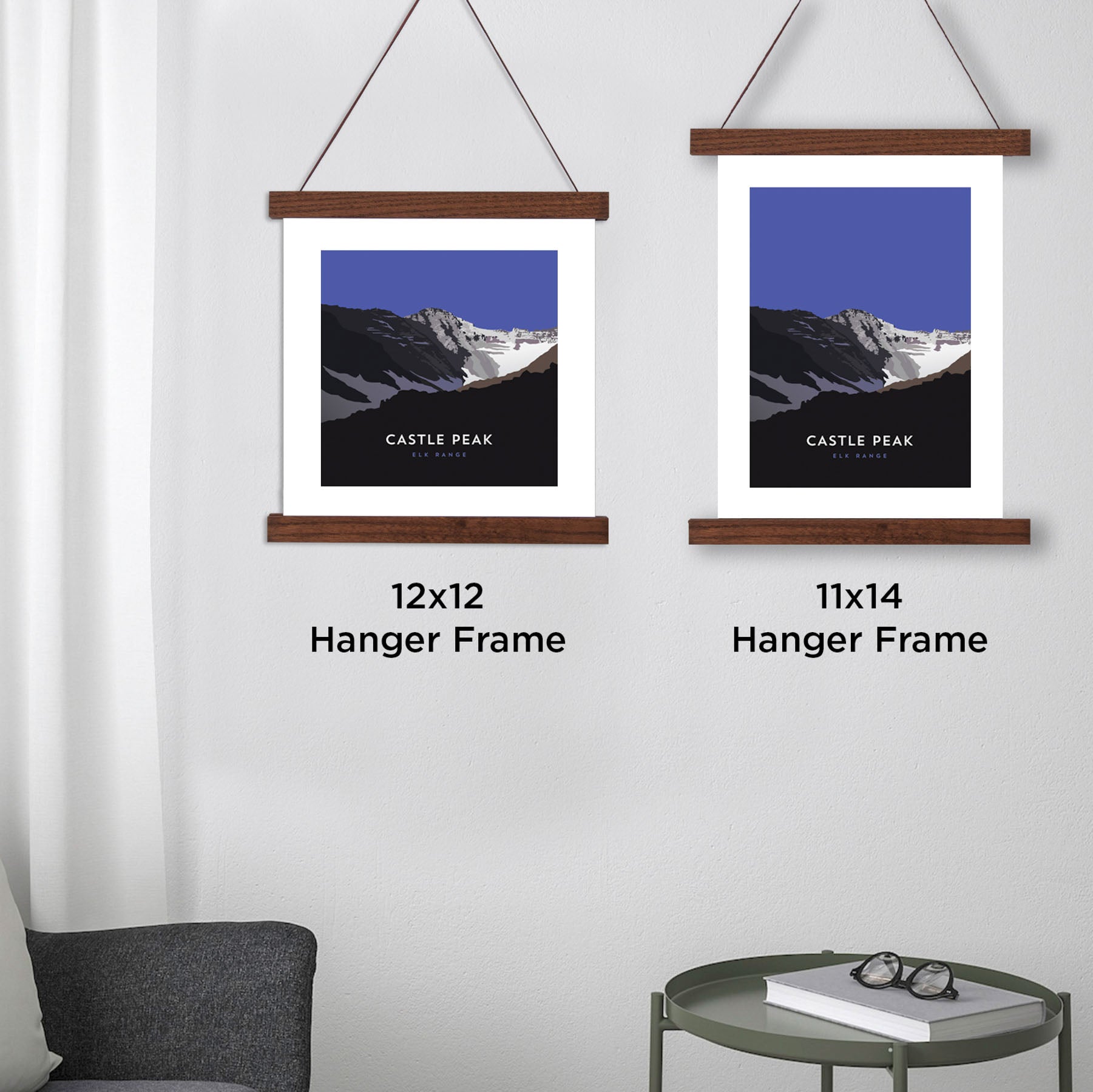 Castle Peak Colorado 14er Hanger Framed Poster