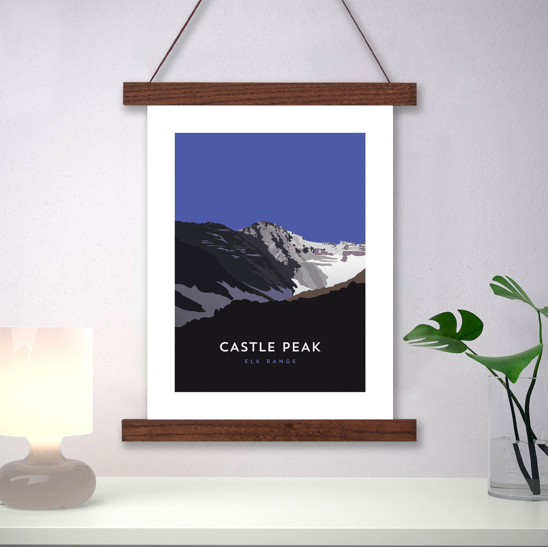 Castle Peak Colorado 14er Hanger Frame Poster