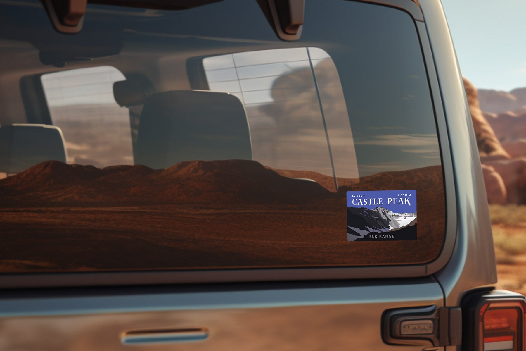 Castle Peak Colorado 14er Sticker